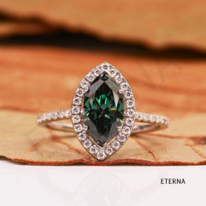 Verdelune Marquise Halo Ring (LAB-Grown Diamonds)