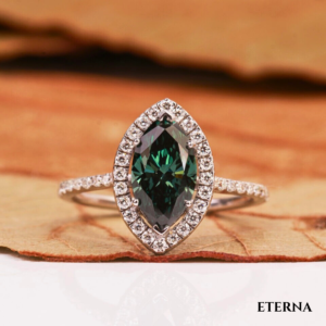 Verdelune Marquise Halo Ring (LAB-Grown Diamonds)