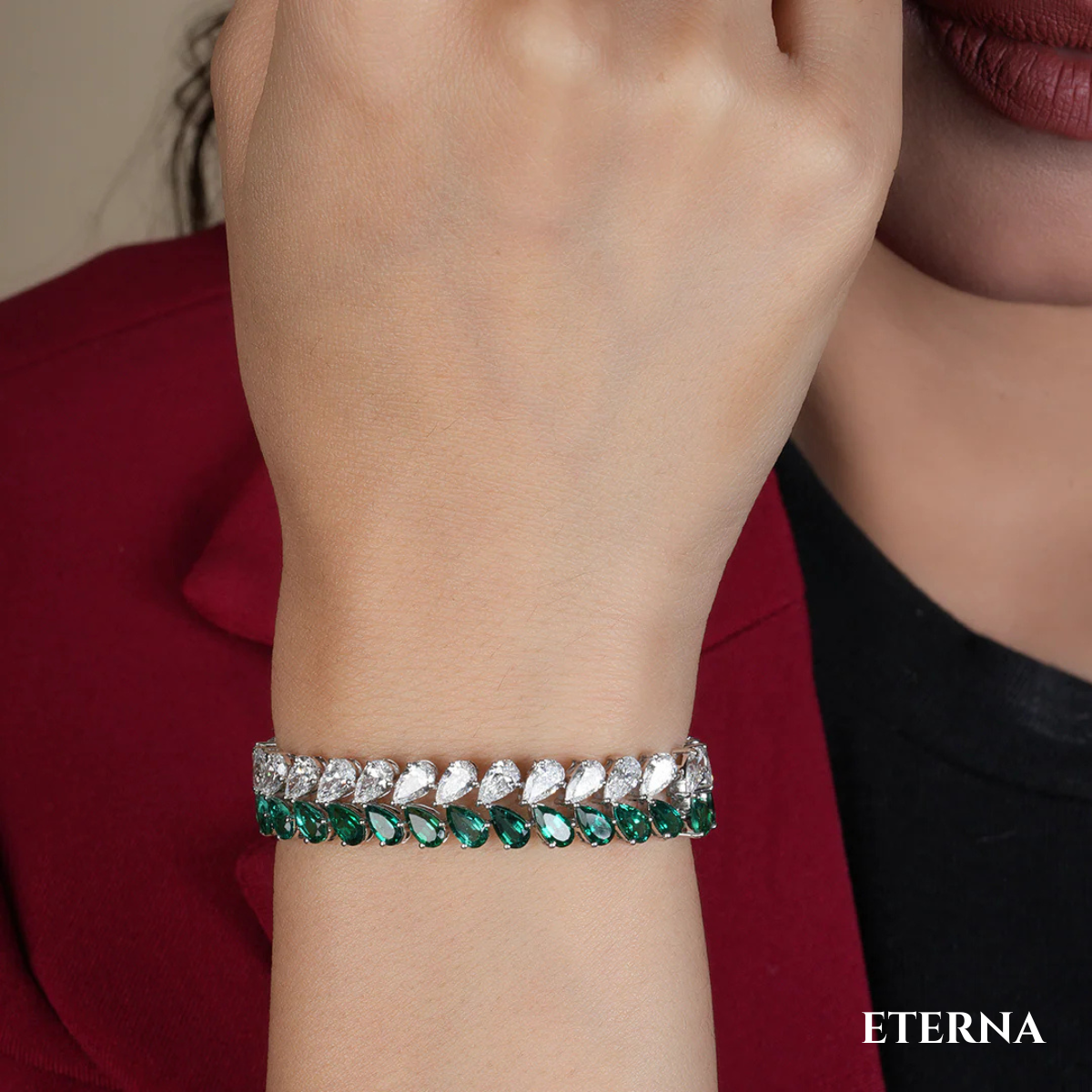 Crafted to Make You Glow - Elarique Dual Radiance Bracelet (LAB-Grown Color Stones)