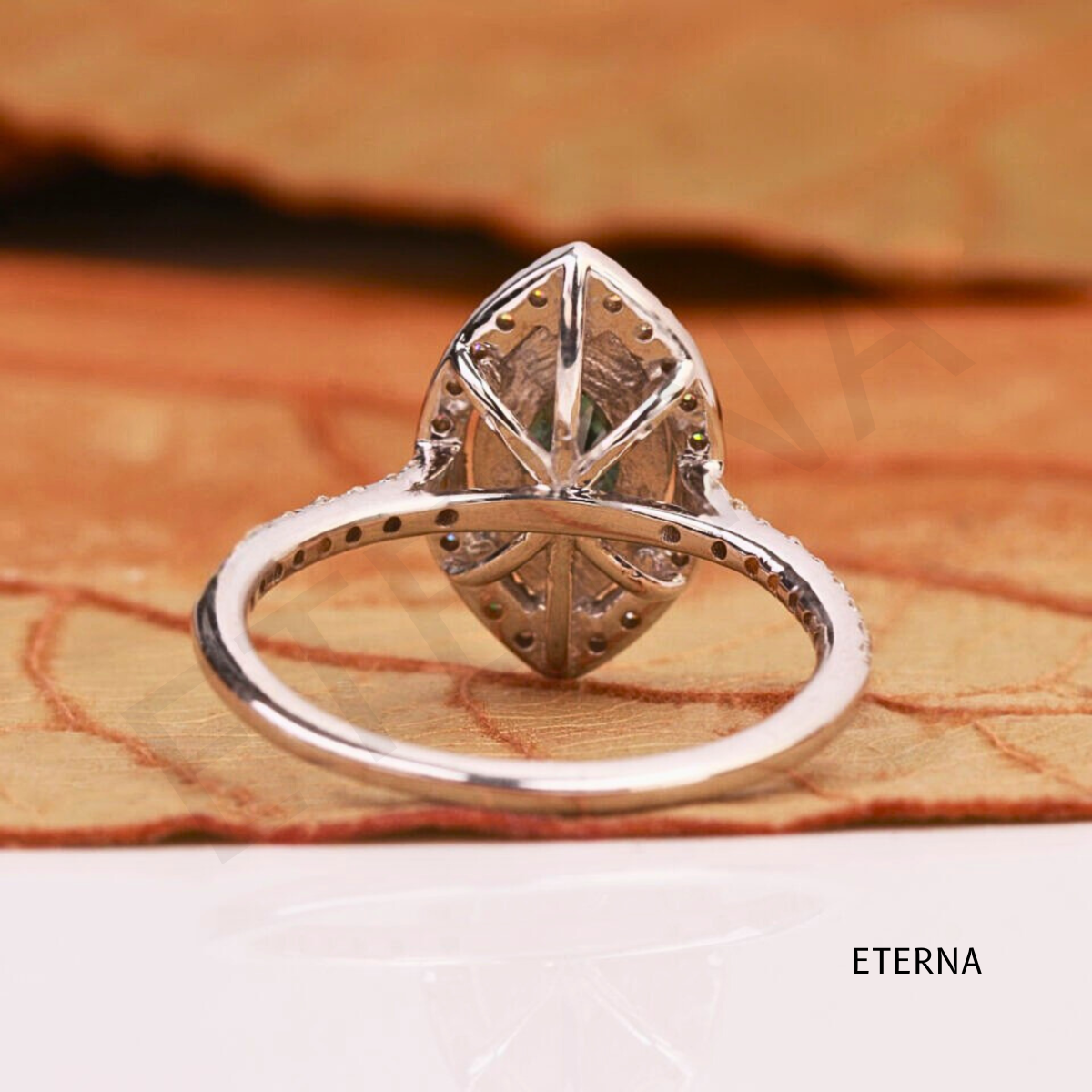 Verdelune Marquise Halo Ring (LAB-Grown Diamonds) - Image 5