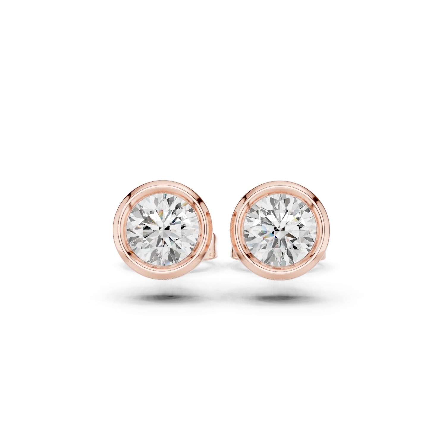 Elyon Pure Bezel Diamond Studs - Image 6