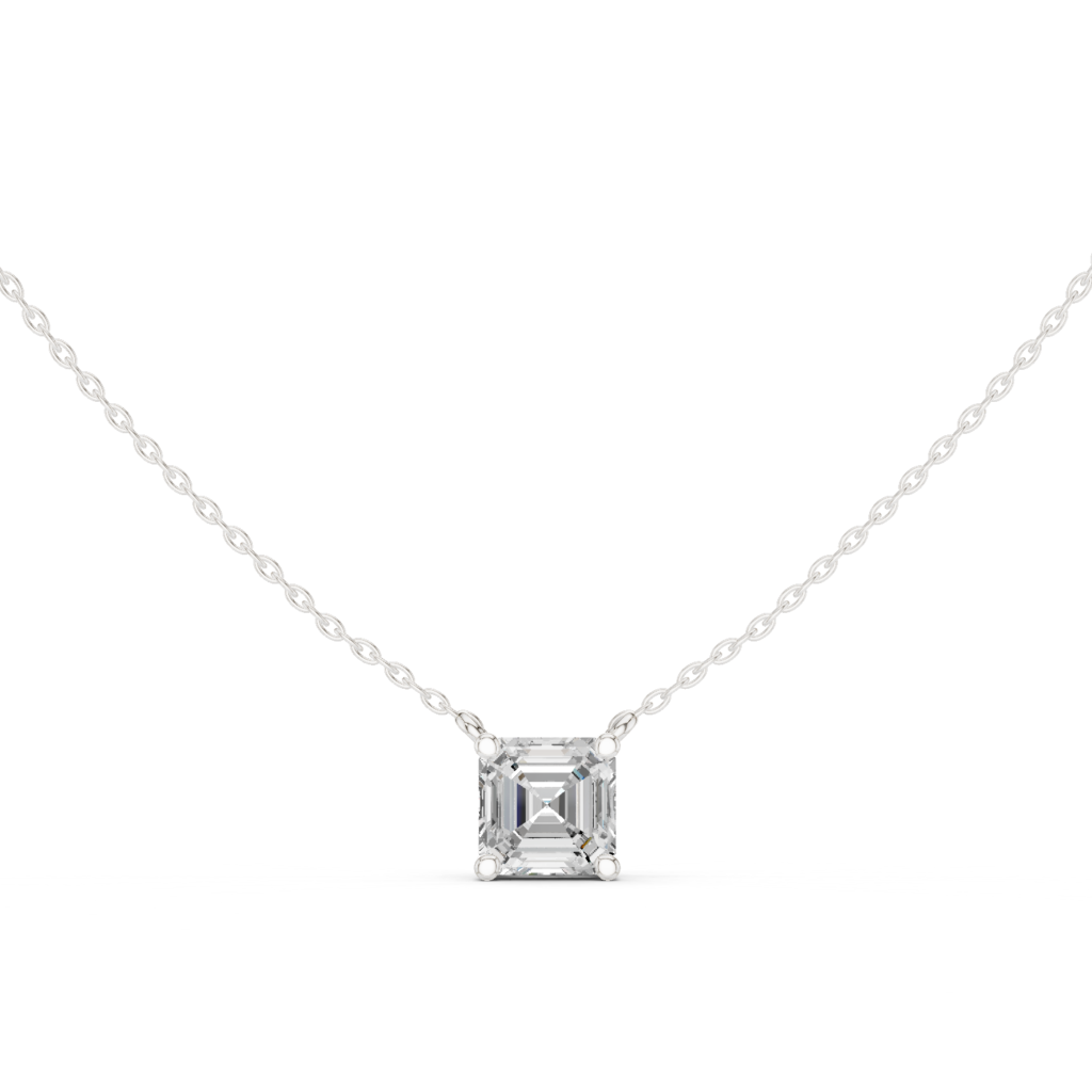 Celestia Asscher Diamond Necklace
