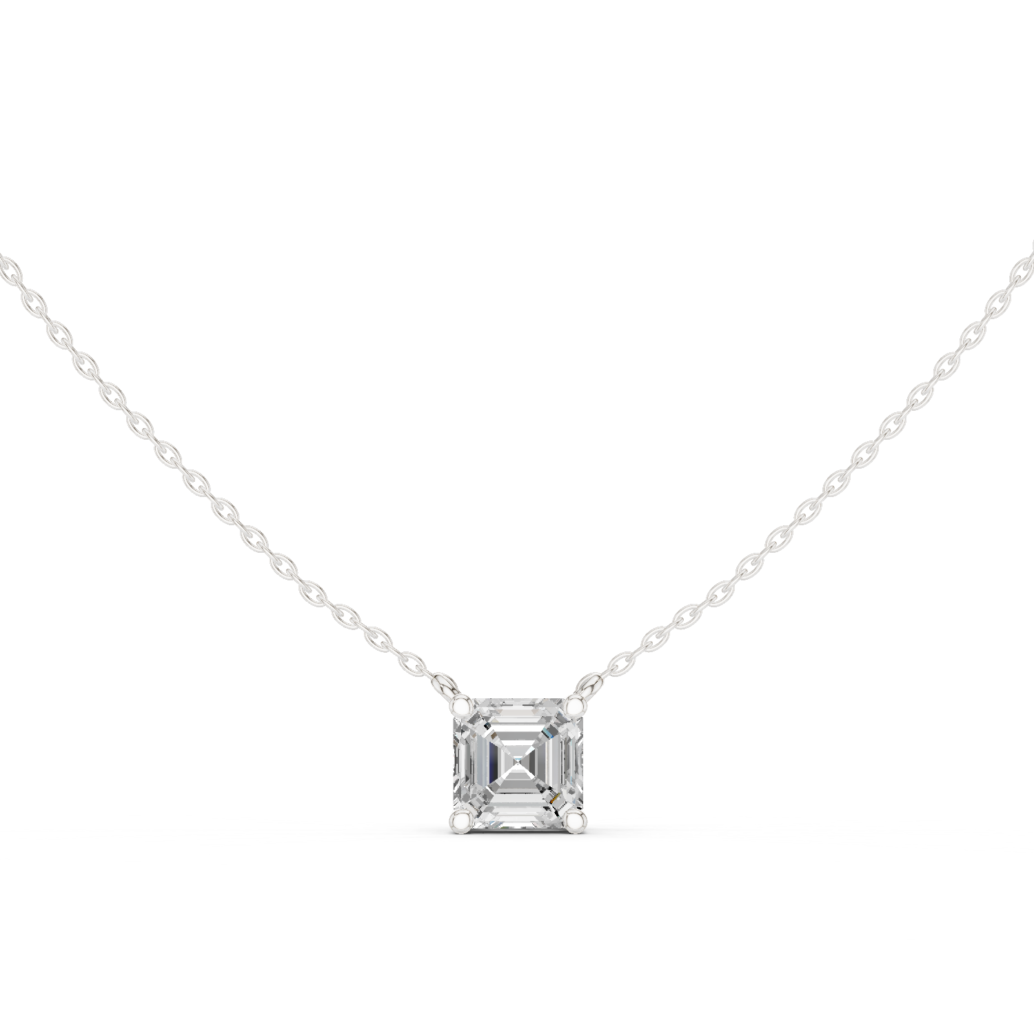 Celestia Asscher Diamond Necklace