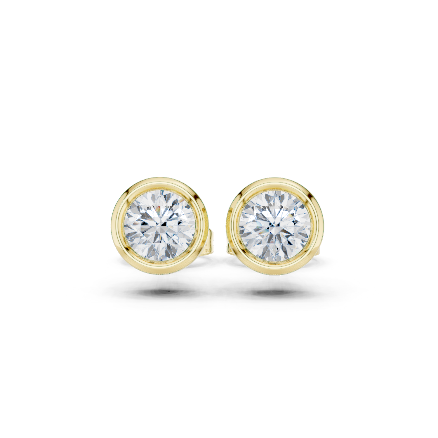Elyon Pure Bezel Diamond Studs - Image 10