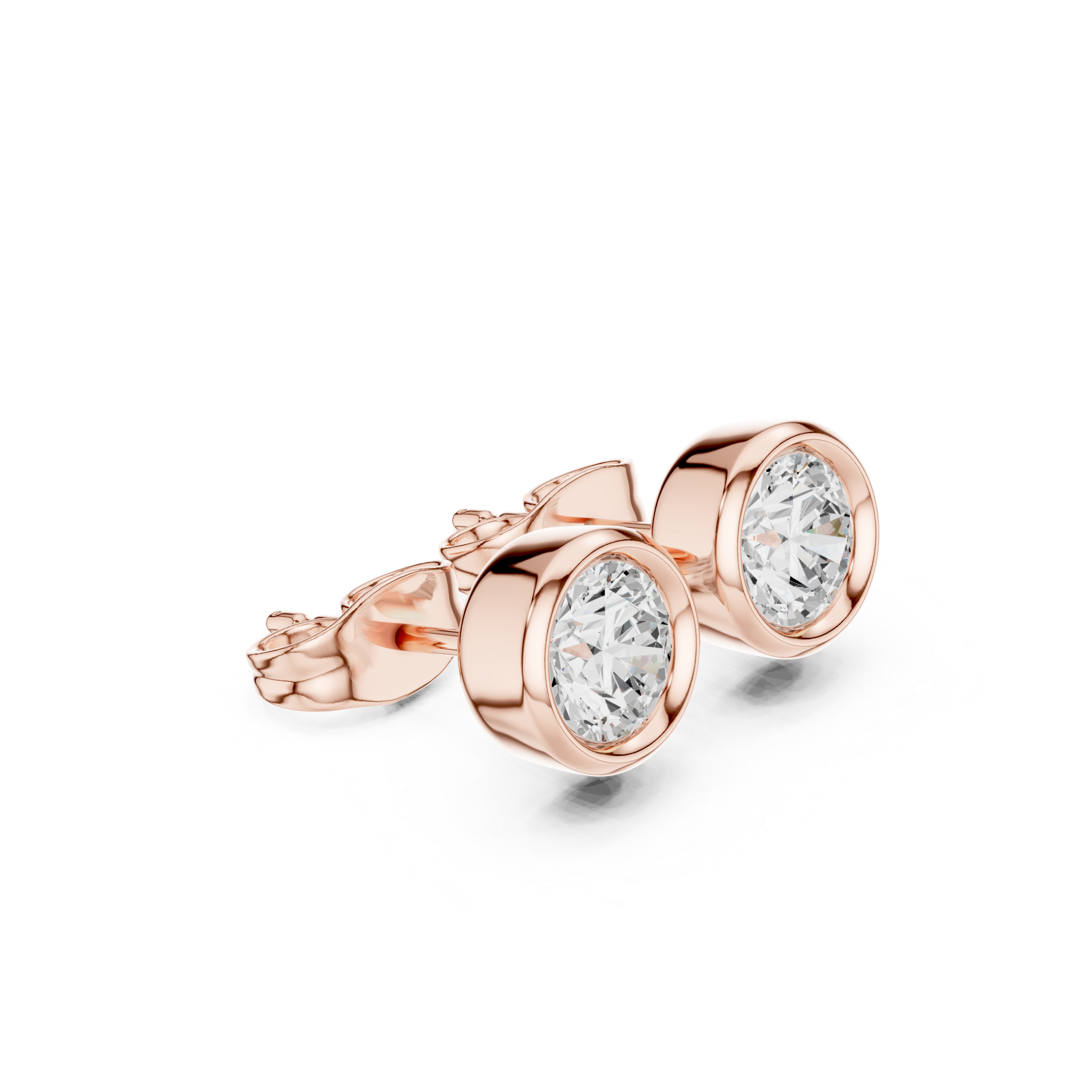 Elyon Pure Bezel Diamond Studs - Image 7