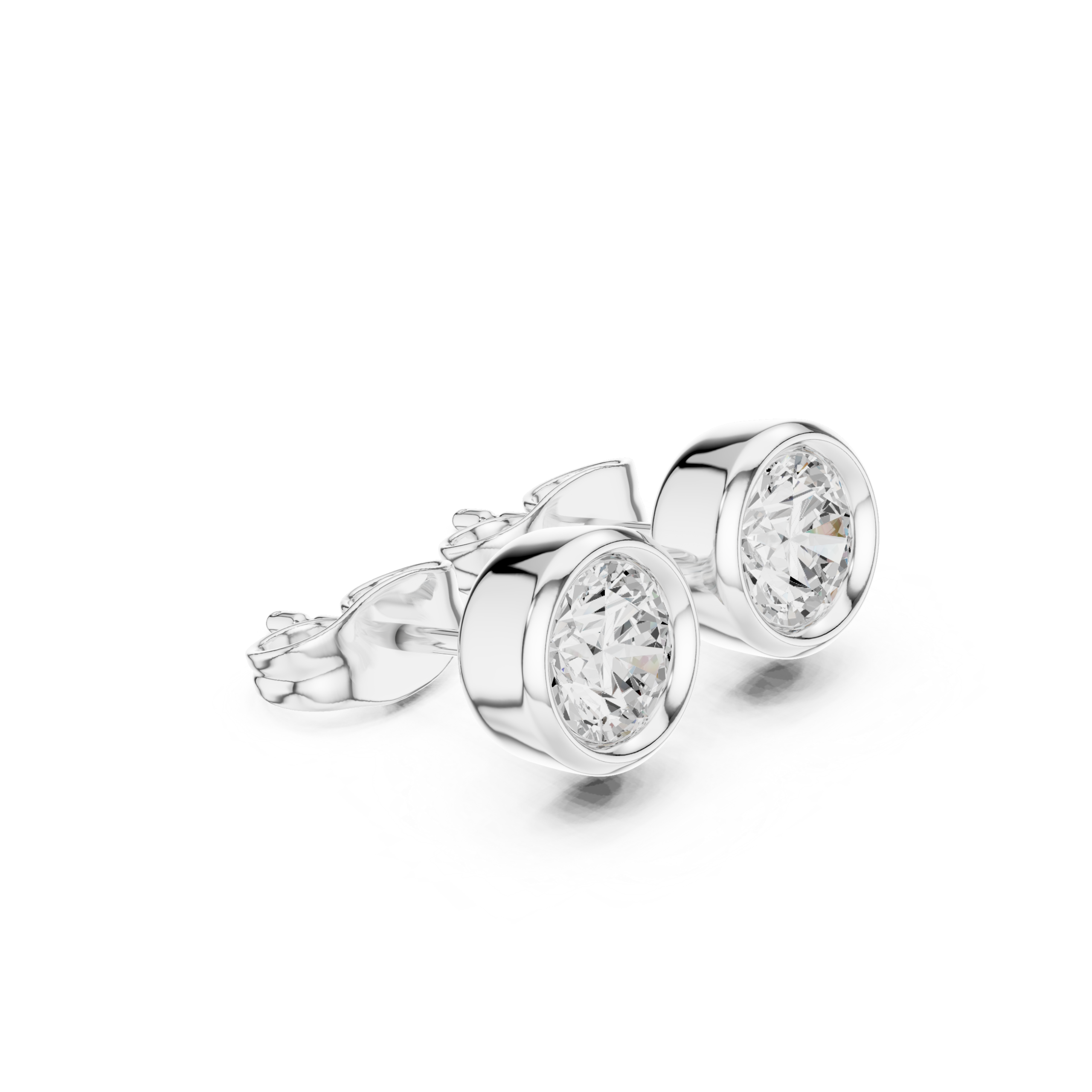 Elyon Pure Bezel Diamond Studs - Image 3