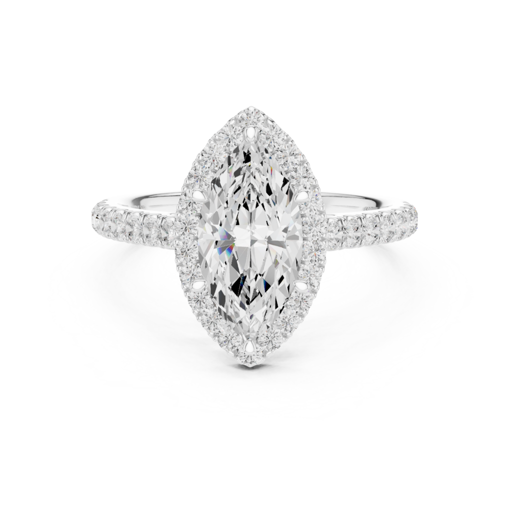 Elvaris Marquise Halo Ring