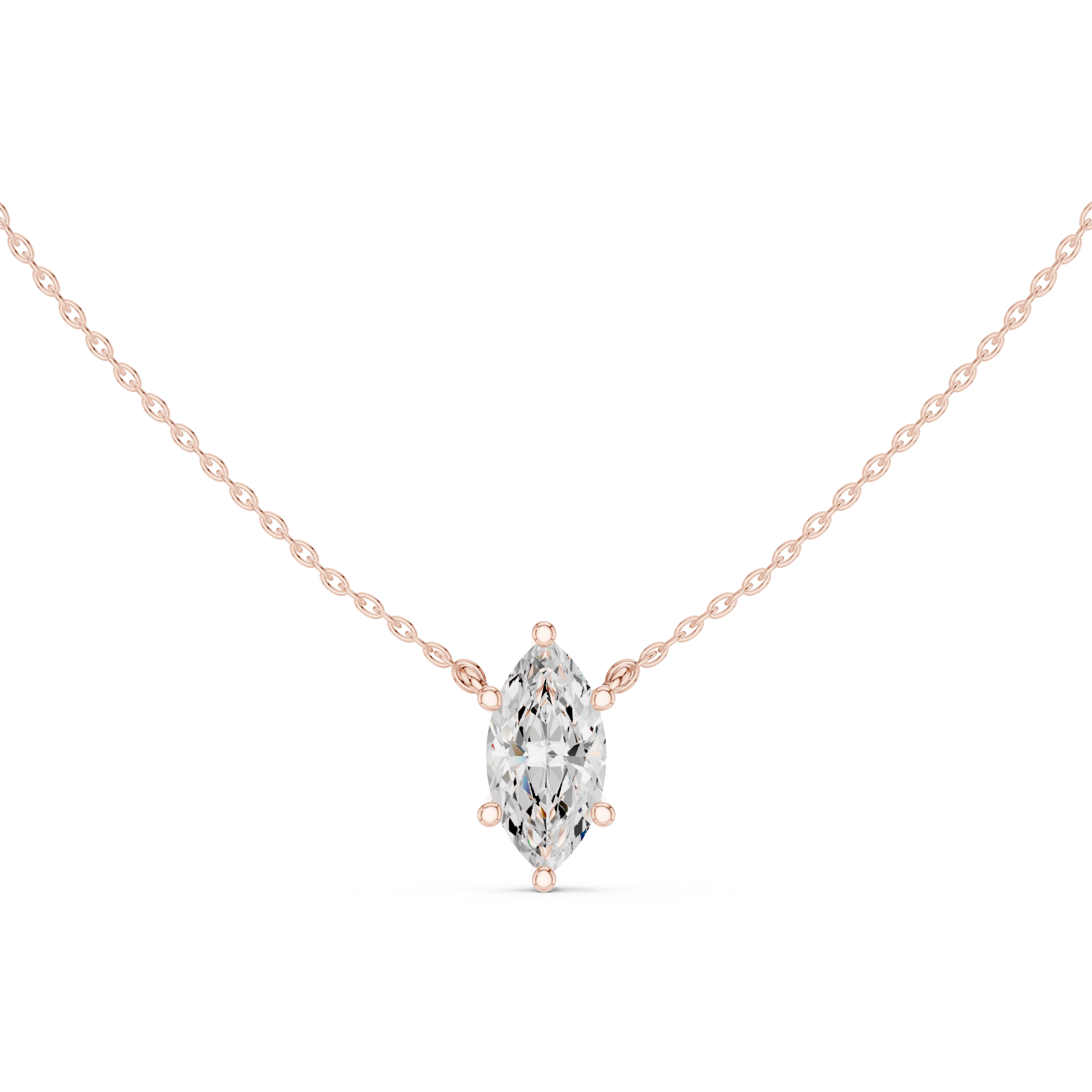 Velisse Marquise Solitaire Necklace - Image 6