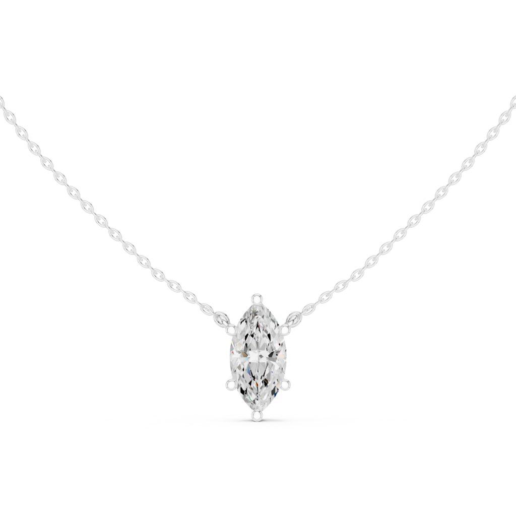 Velisse Marquise Solitaire Necklace