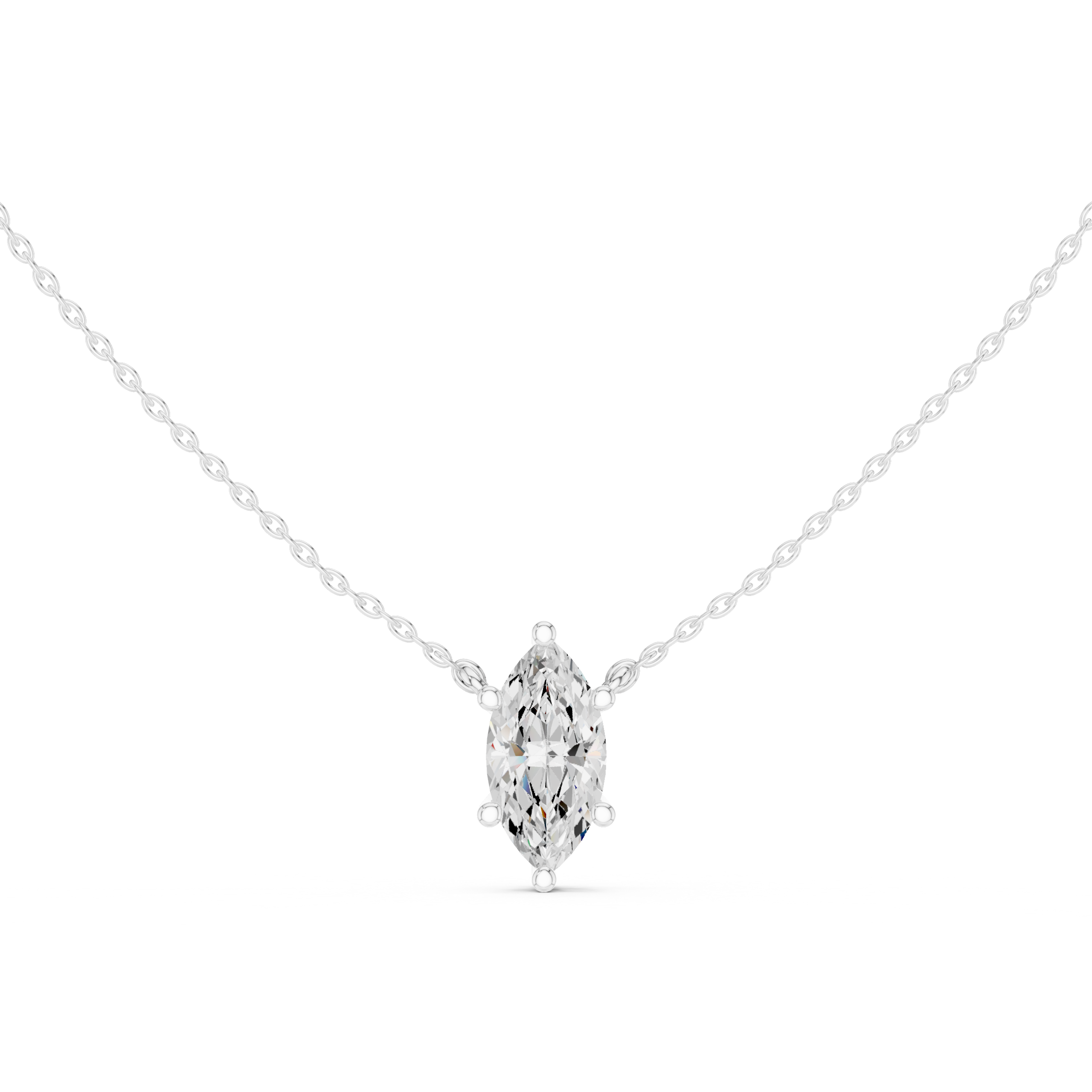 Velisse Marquise Solitaire Necklace