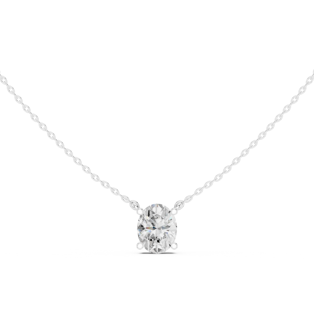 Elvara Ovalia Solitaire Necklace