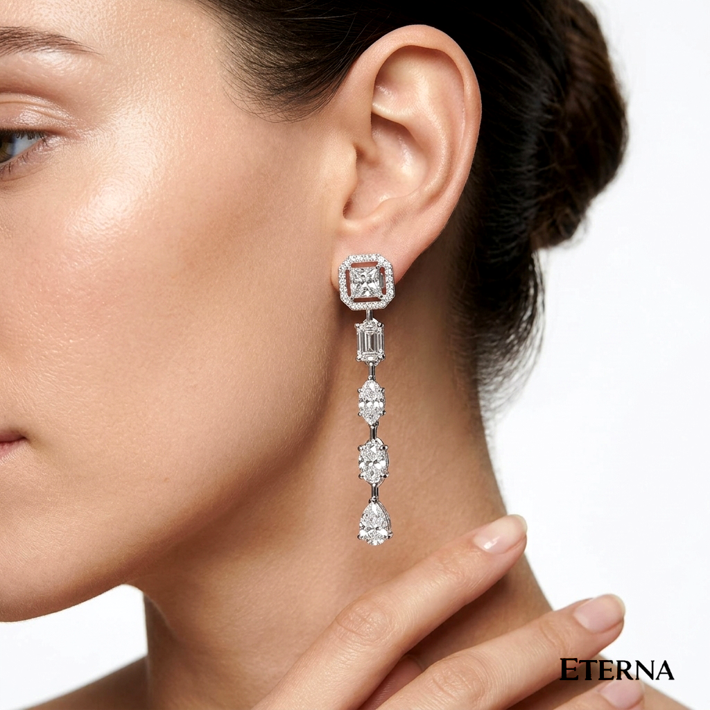 Aurora Symphony Diamond Earrings - Image 2