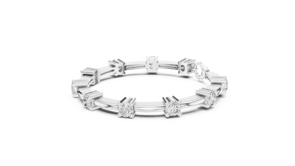 Round Diamond Station Bracelet
