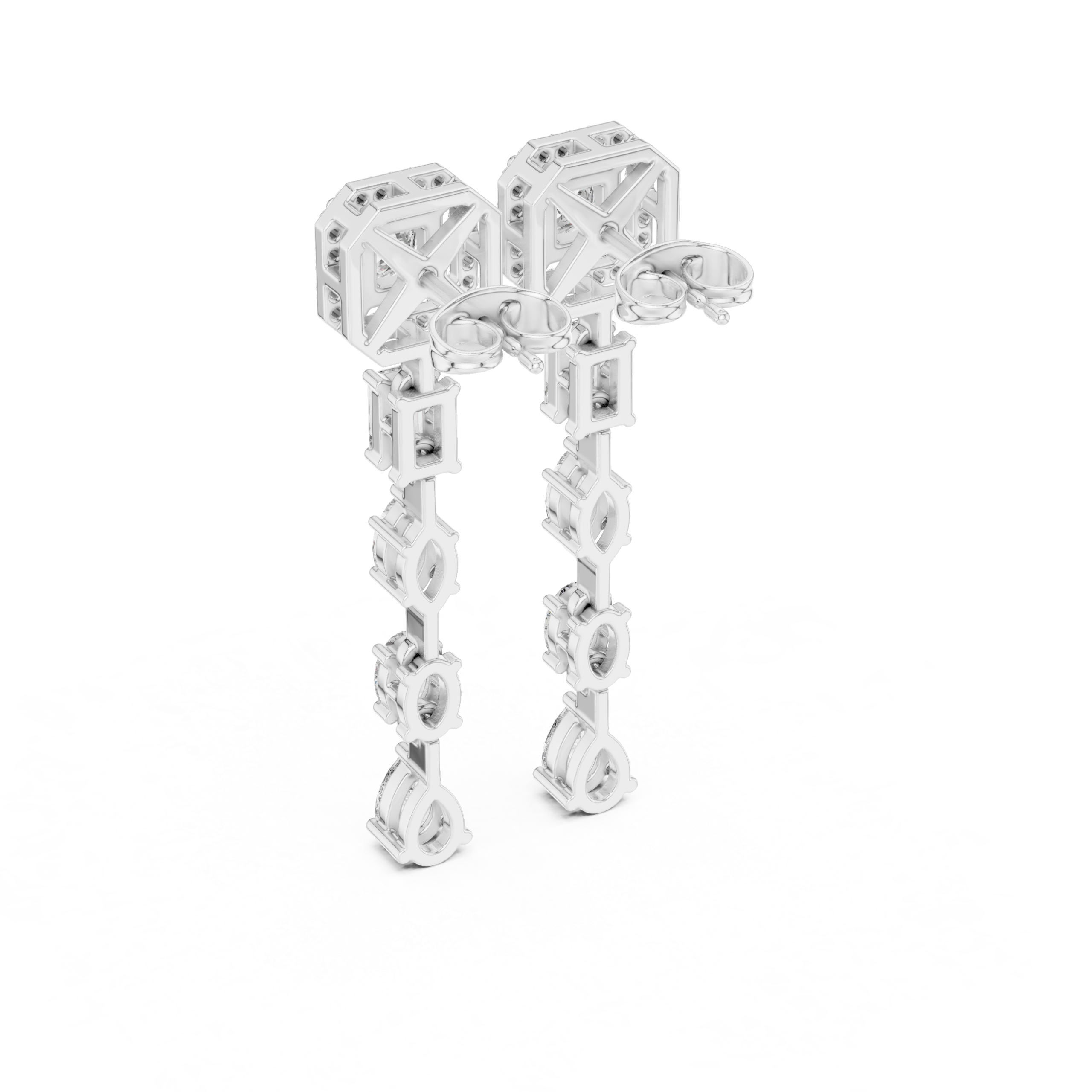 Aurora Symphony Diamond Earrings - Image 4