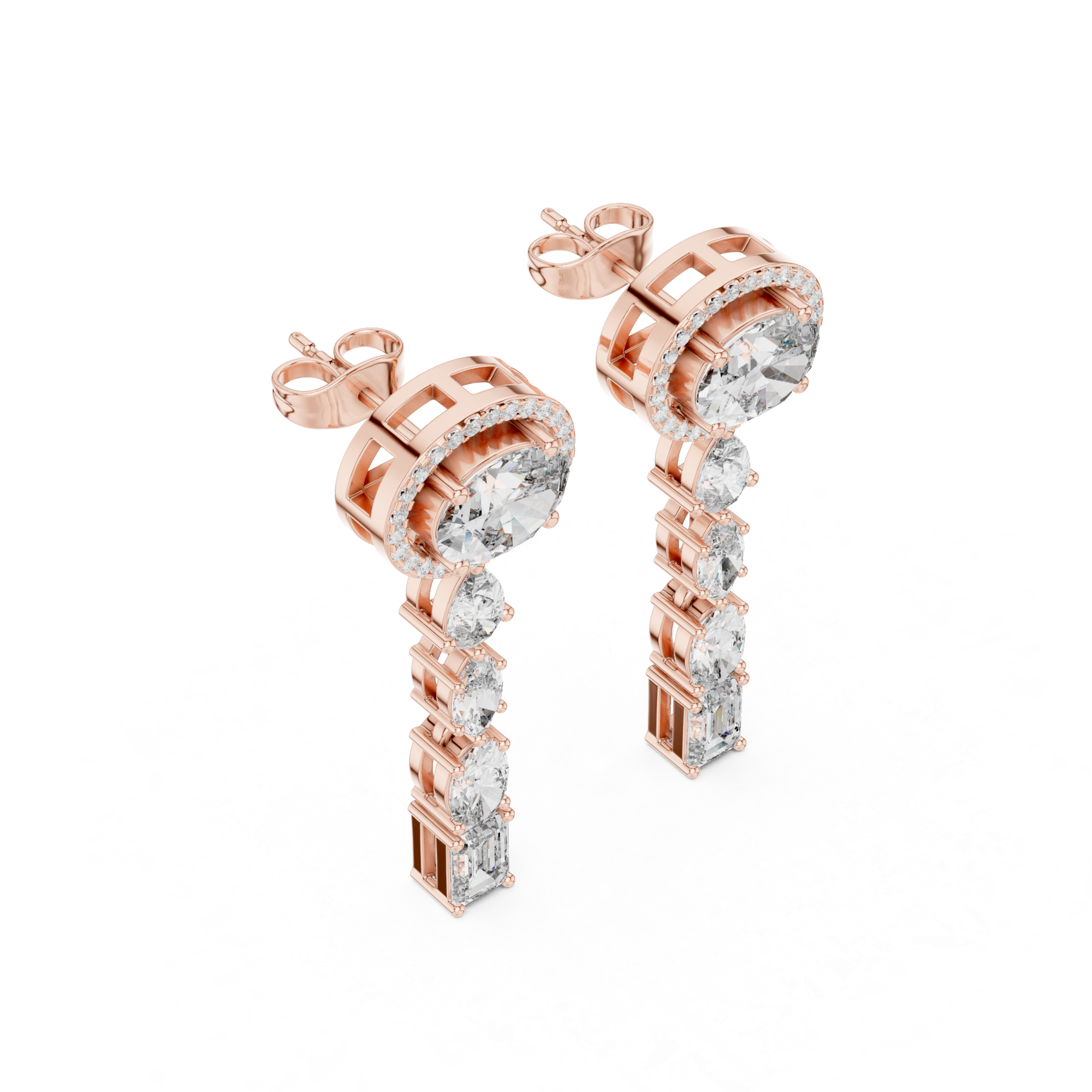 Celestia Cascade Diamond Earrings - Image 9