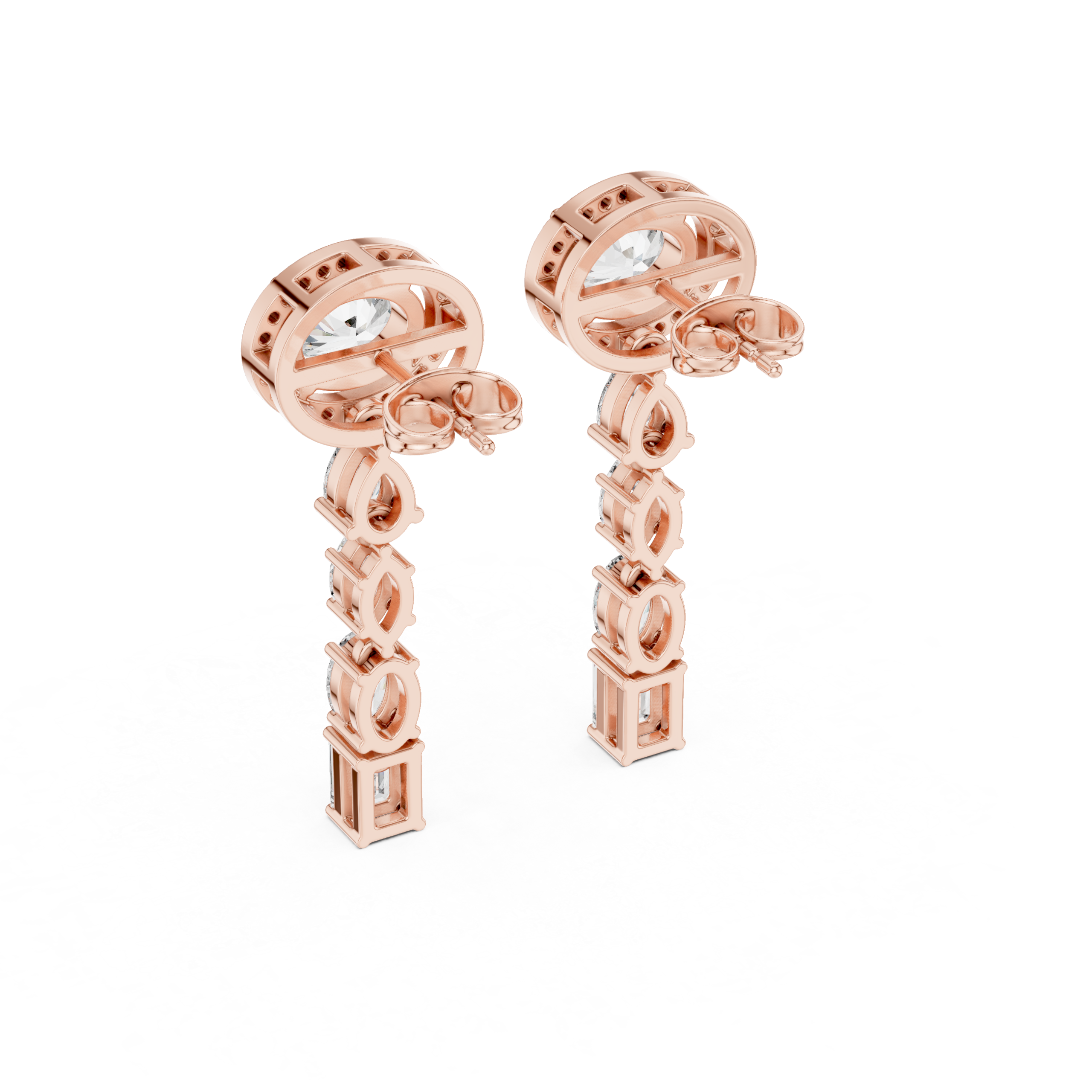 Celestia Cascade Diamond Earrings - Image 10