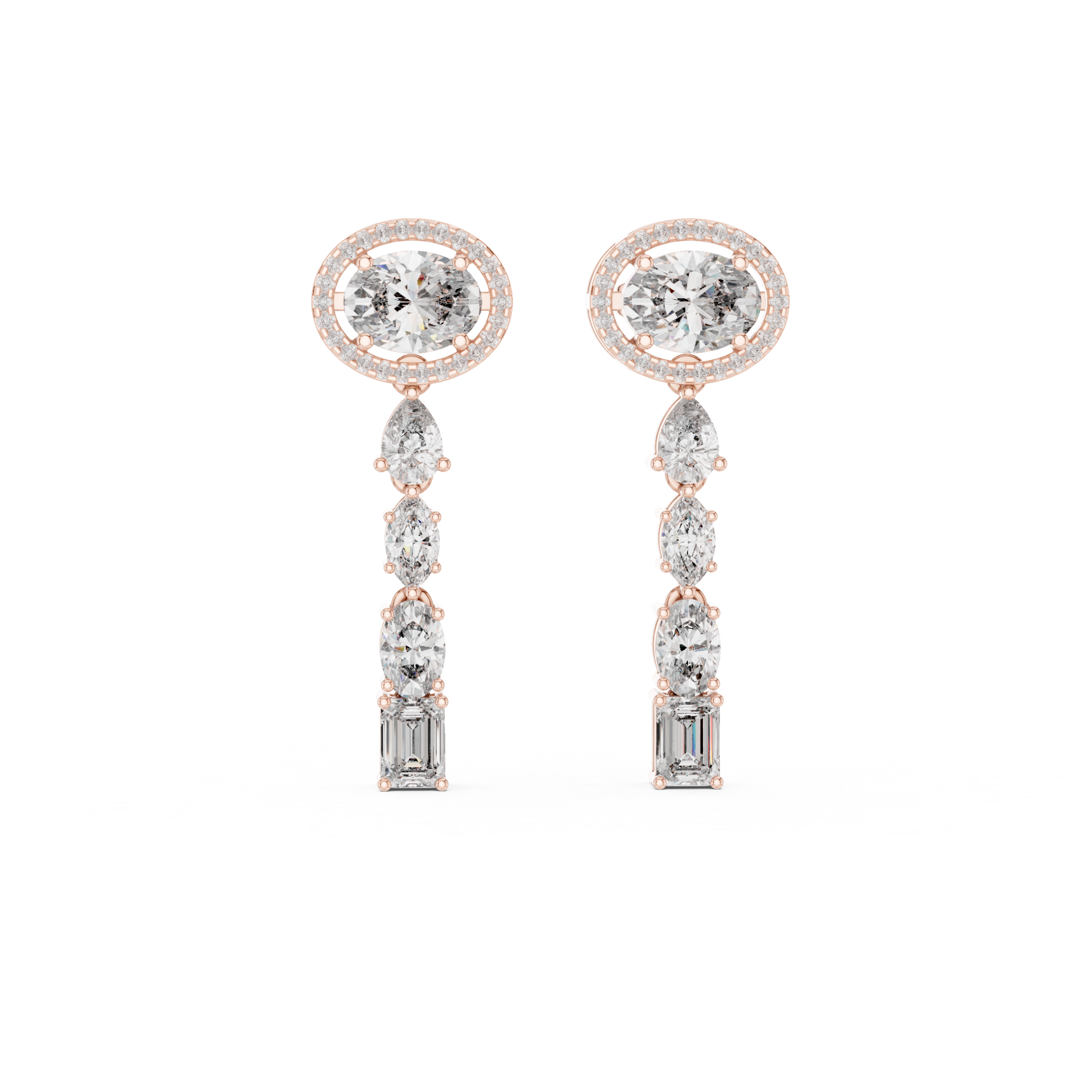 Celestia Cascade Diamond Earrings - Image 8