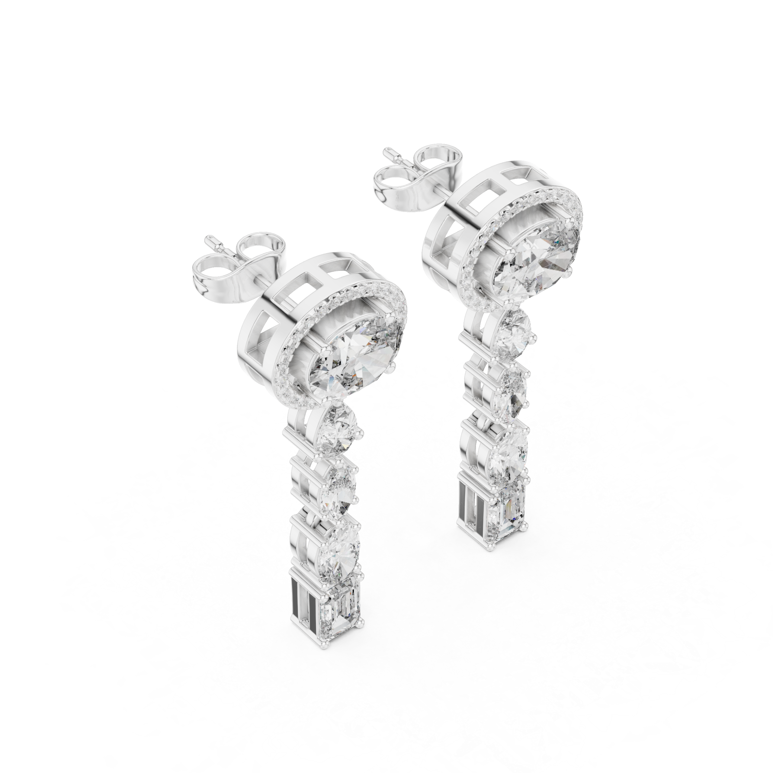 Celestia Cascade Diamond Earrings - Image 3