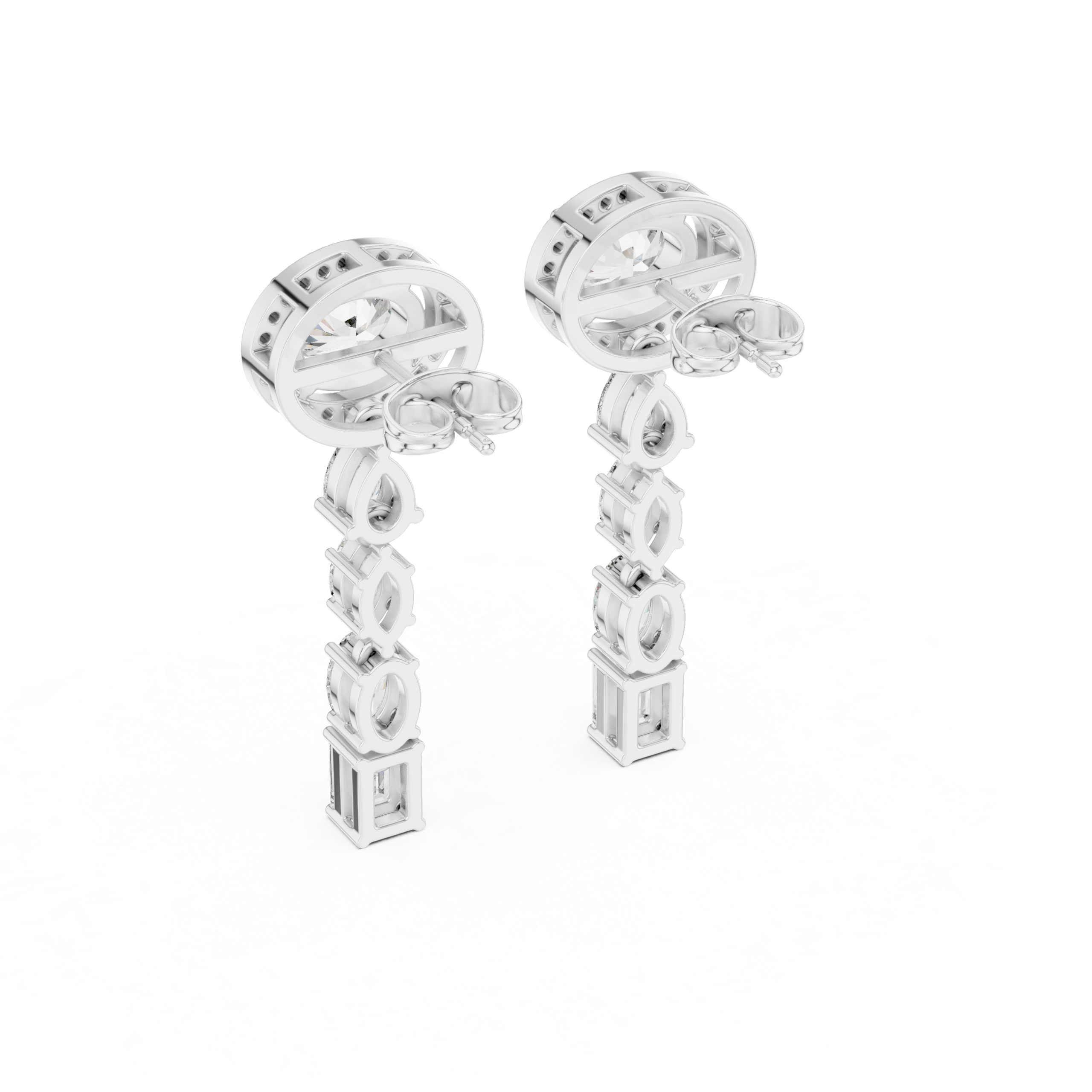Celestia Cascade Diamond Earrings - Image 4