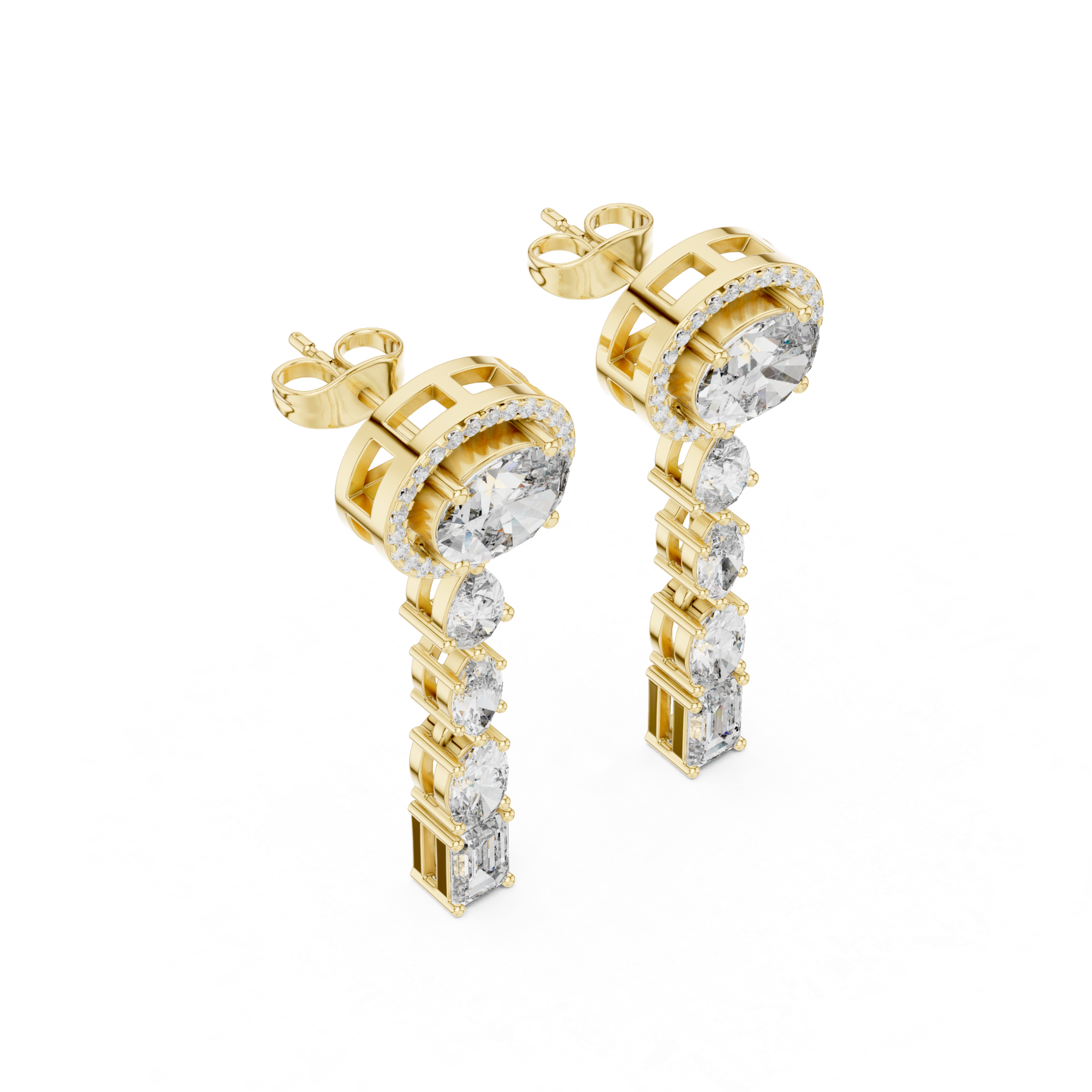 Celestia Cascade Diamond Earrings - Image 6