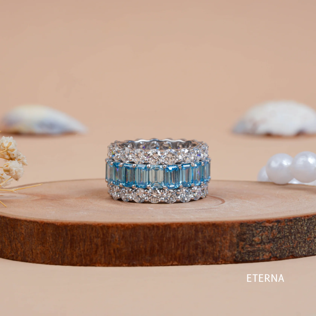 Aquarelle Eternity Ring (LAB-Grown Color Stones)