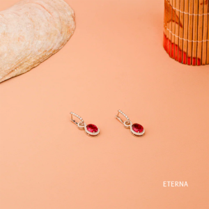 Rovienne Ruby Drop Earrings (LAB-Grown Color Stones)