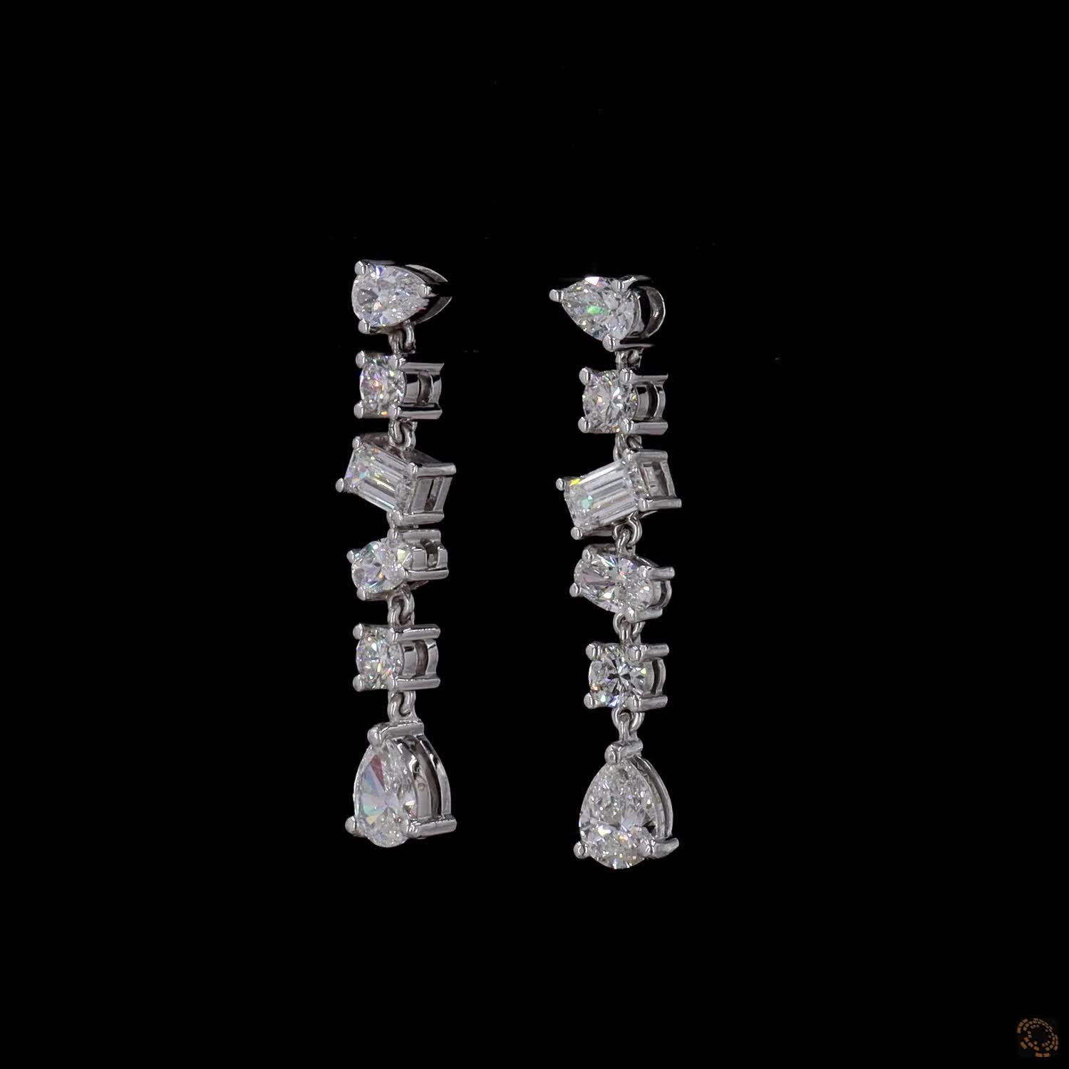 Seraphine Cascade Diamond Earrings - Image 17