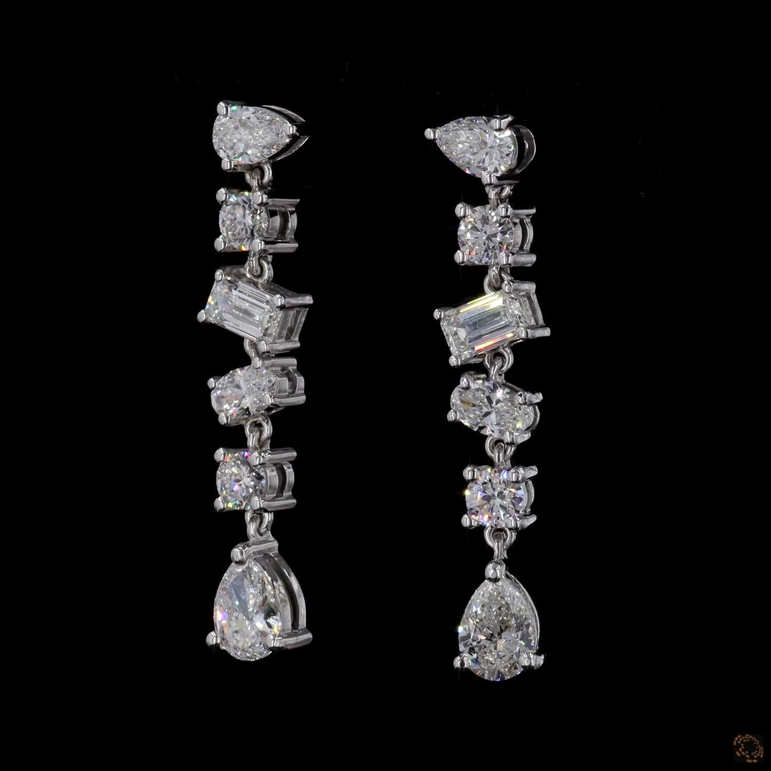 Seraphine Cascade Diamond Earrings - Image 18