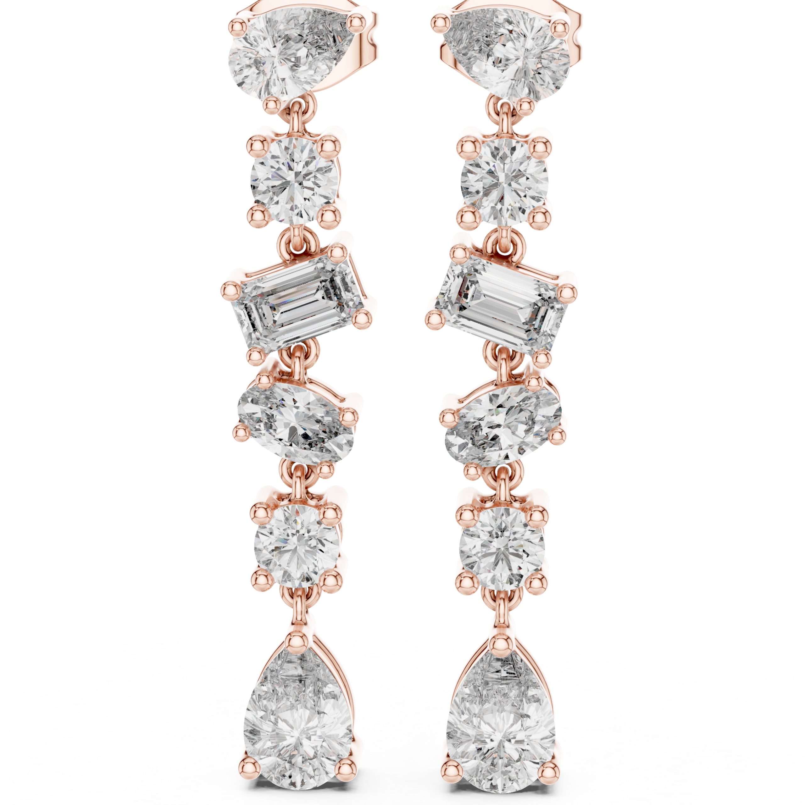Seraphine Cascade Diamond Earrings - Image 7