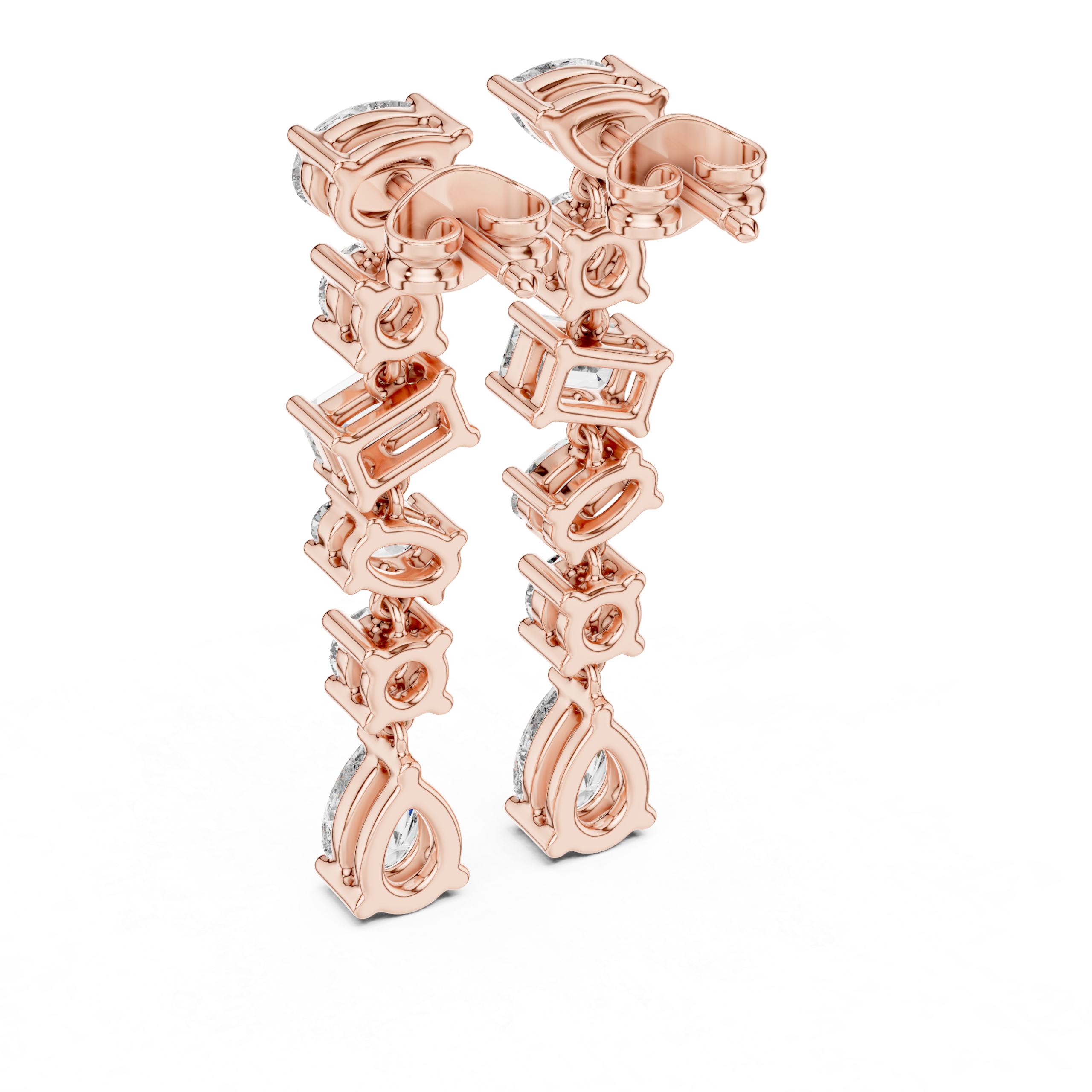 Seraphine Cascade Diamond Earrings - Image 8