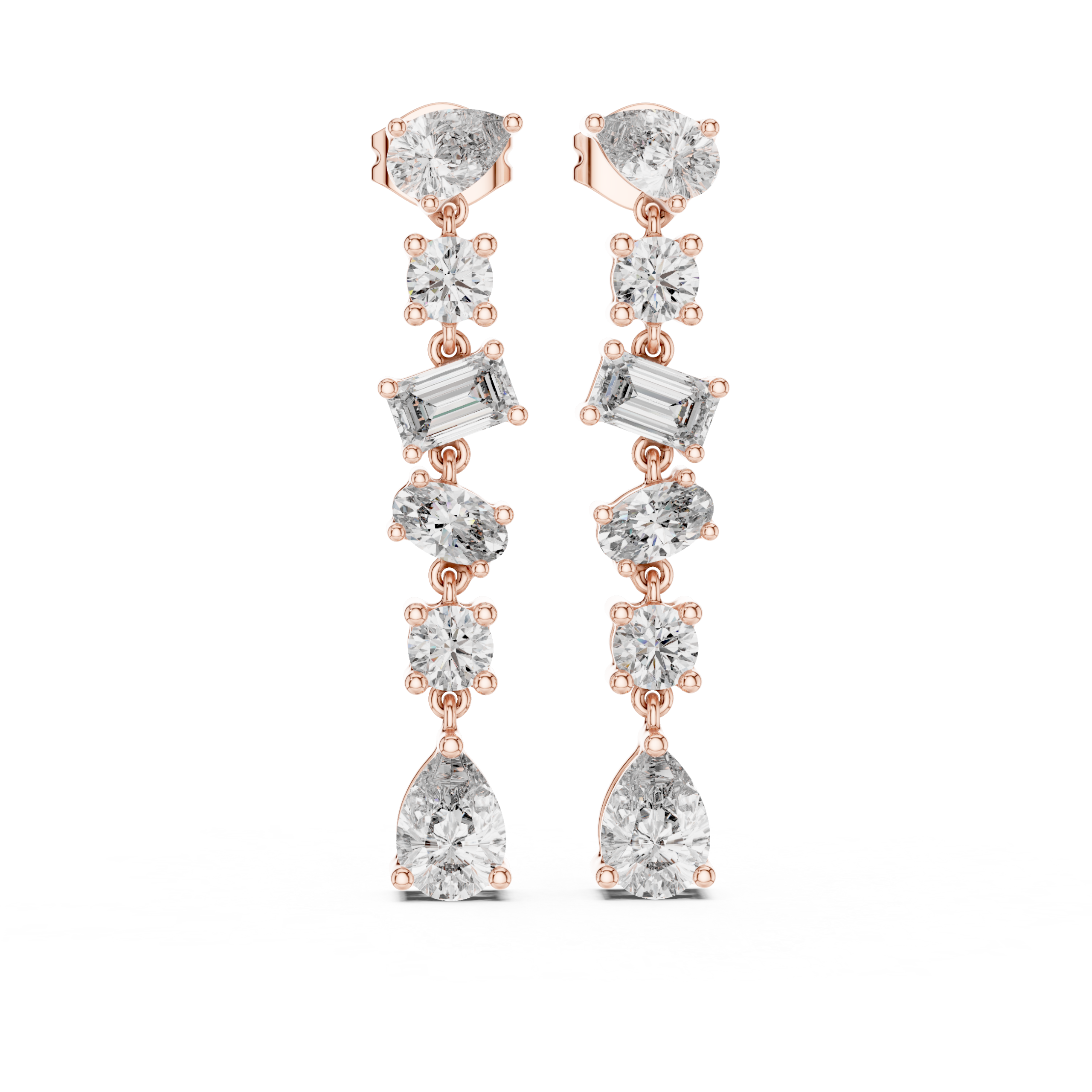 Seraphine Cascade Diamond Earrings - Image 5
