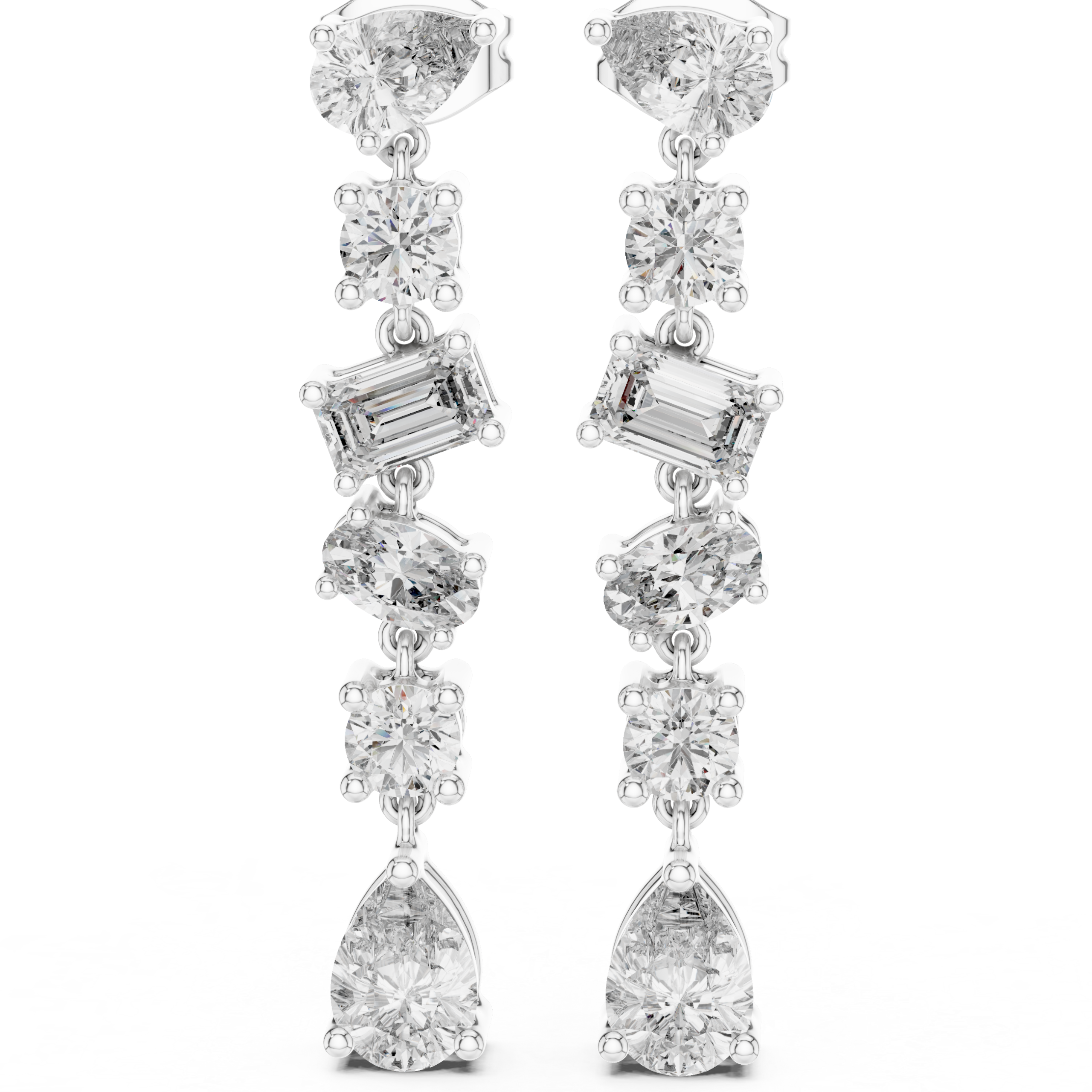 Seraphine Cascade Diamond Earrings - Image 3