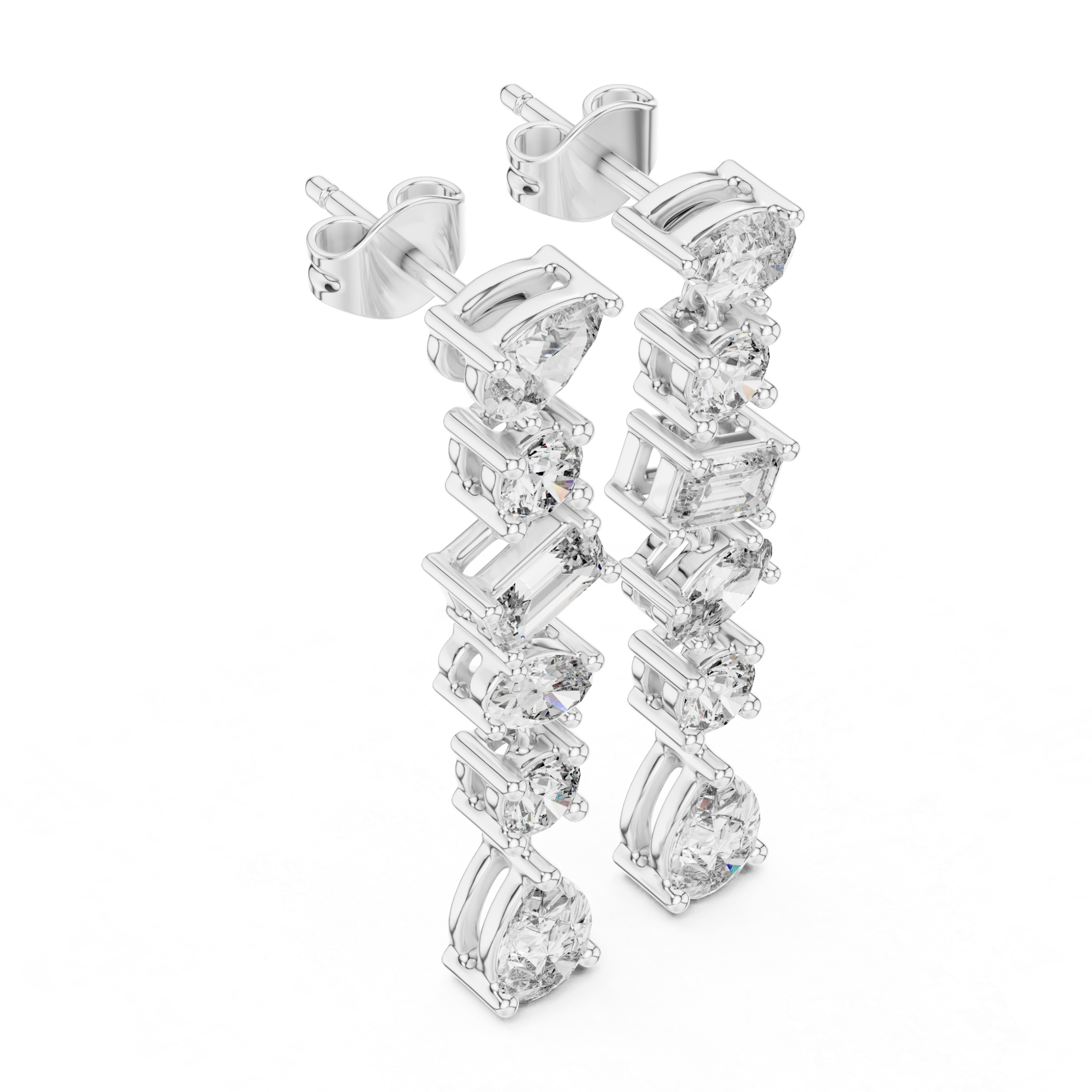 Seraphine Cascade Diamond Earrings - Image 2