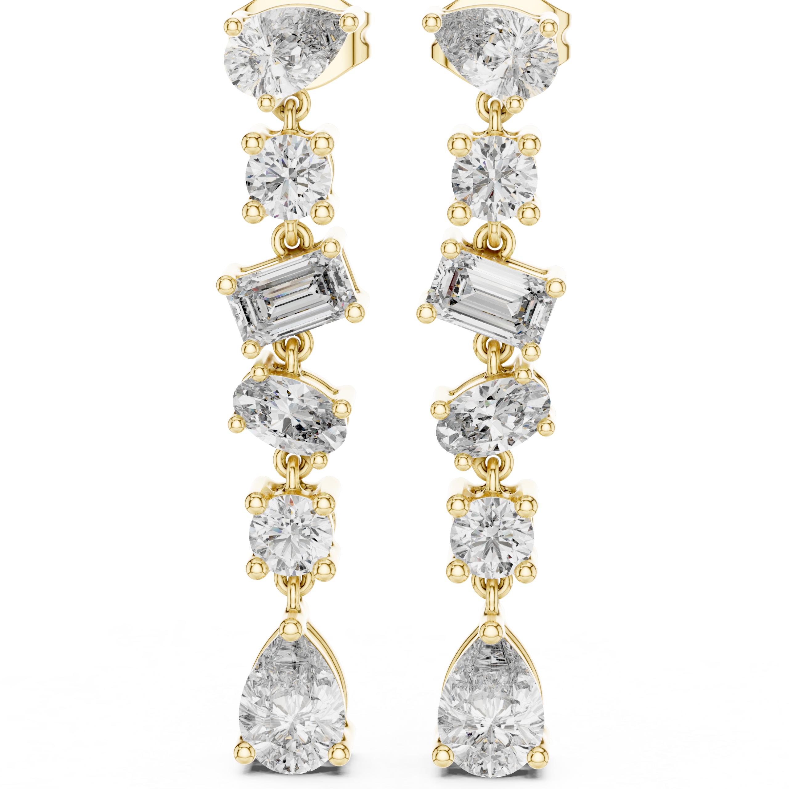 Seraphine Cascade Diamond Earrings - Image 11