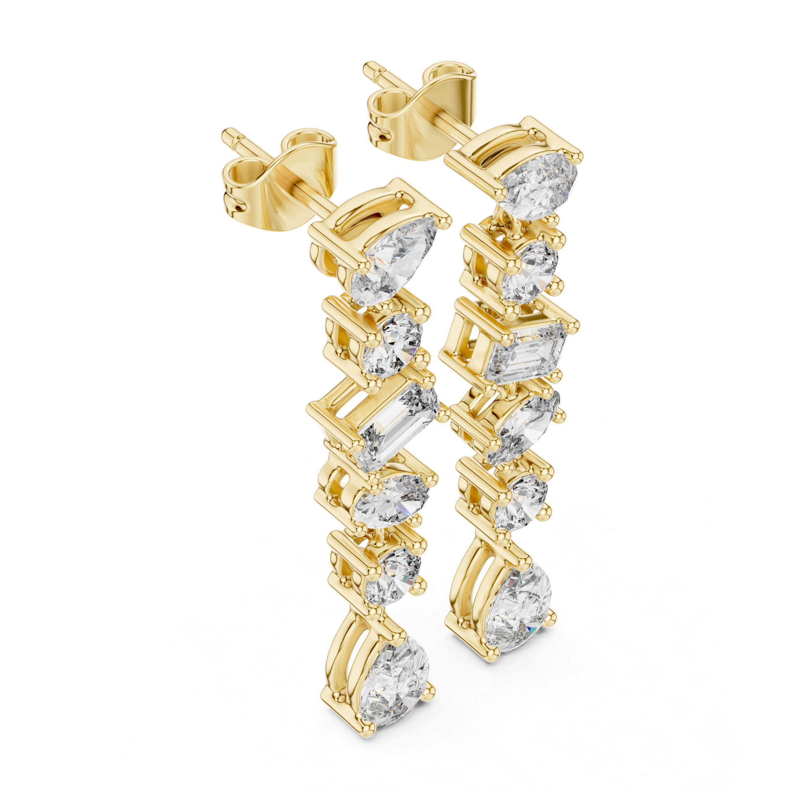 Seraphine Cascade Diamond Earrings - Image 10