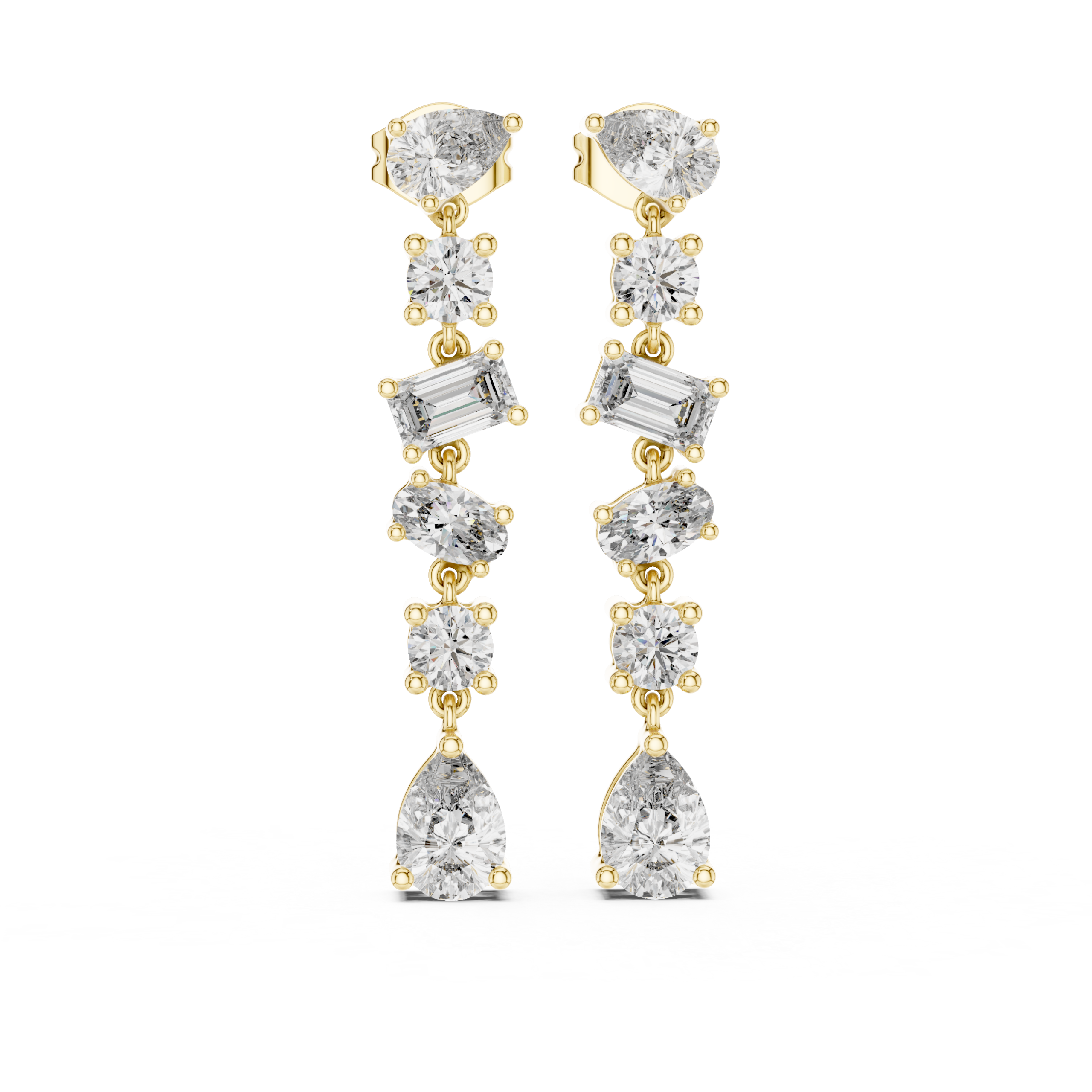 Seraphine Cascade Diamond Earrings - Image 9