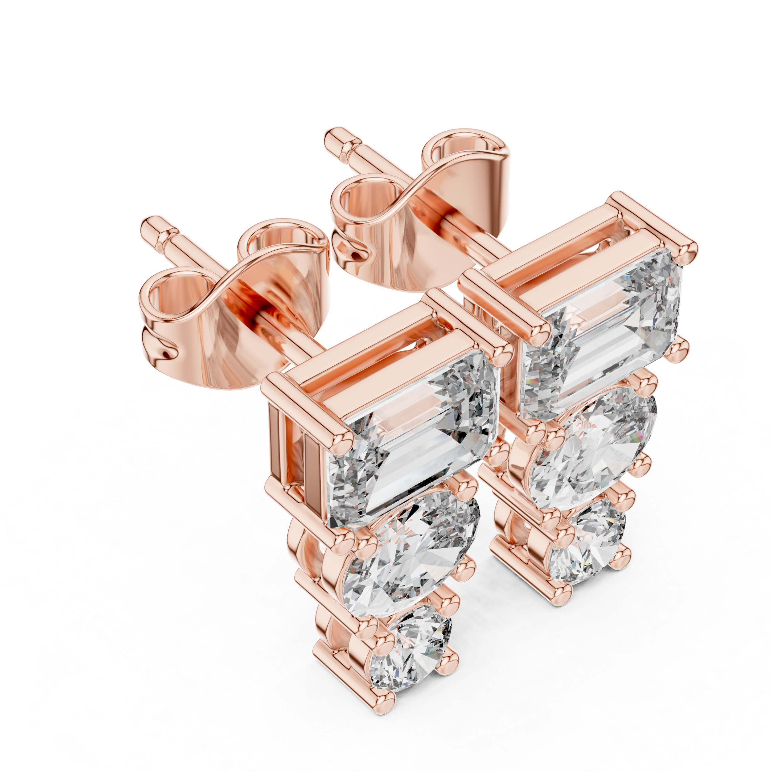 Aurelia Trinity Diamond Earrings - Image 6