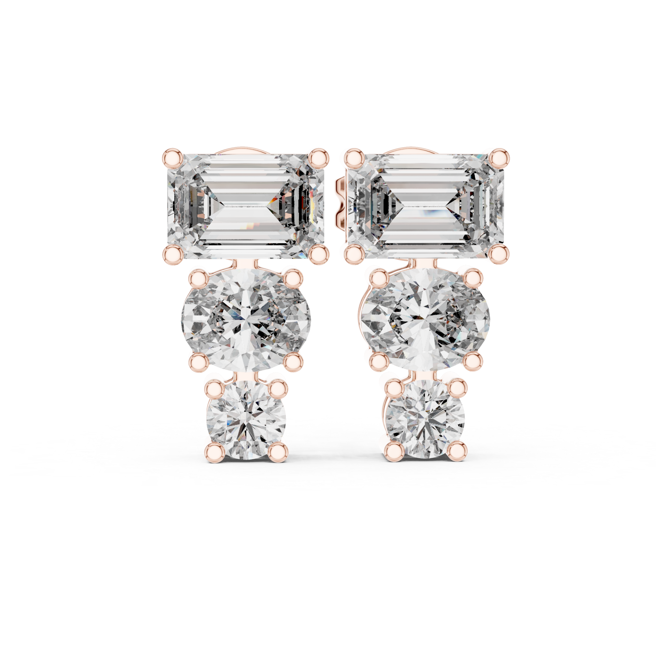 Aurelia Trinity Diamond Earrings - Image 5