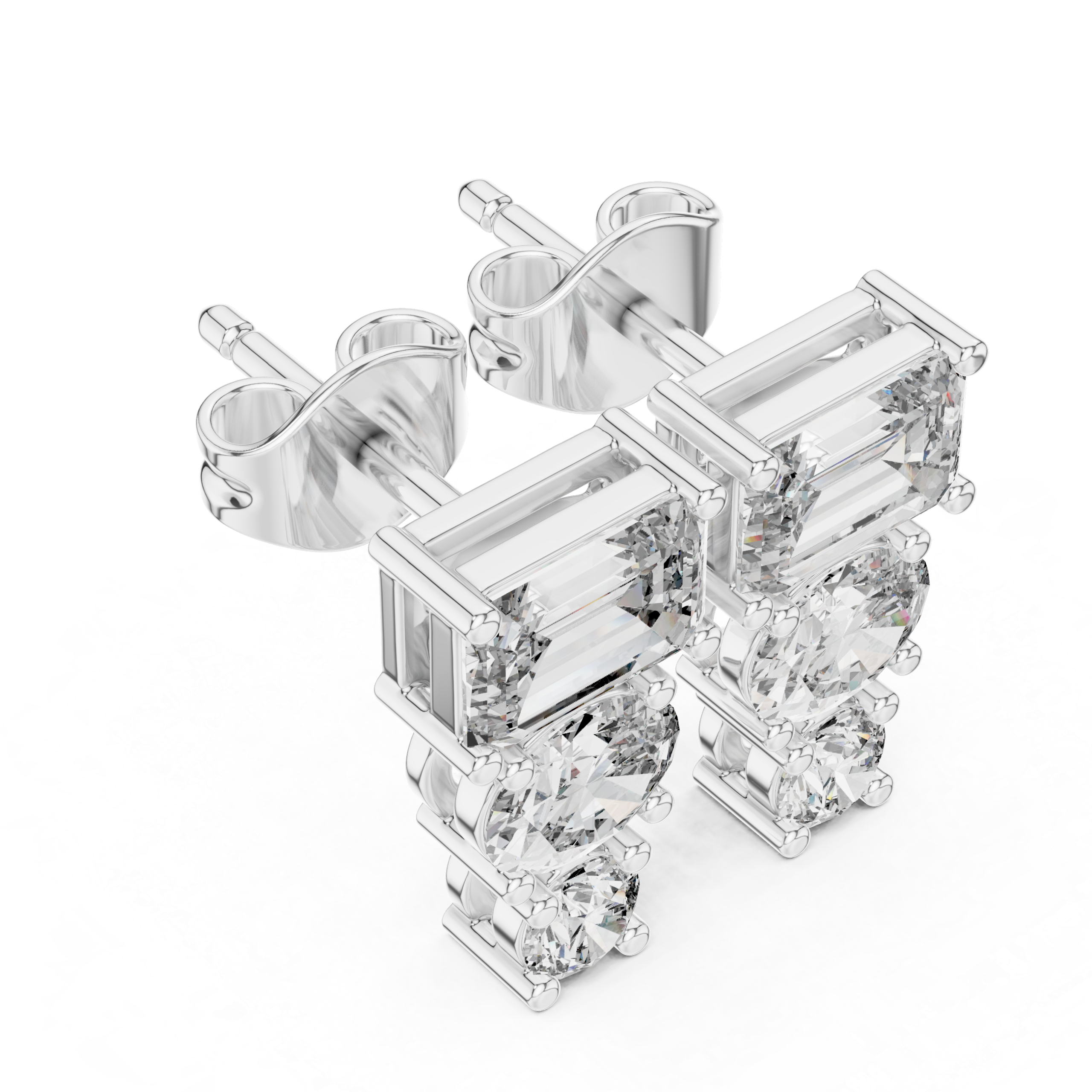 Aurelia Trinity Diamond Earrings - Image 2