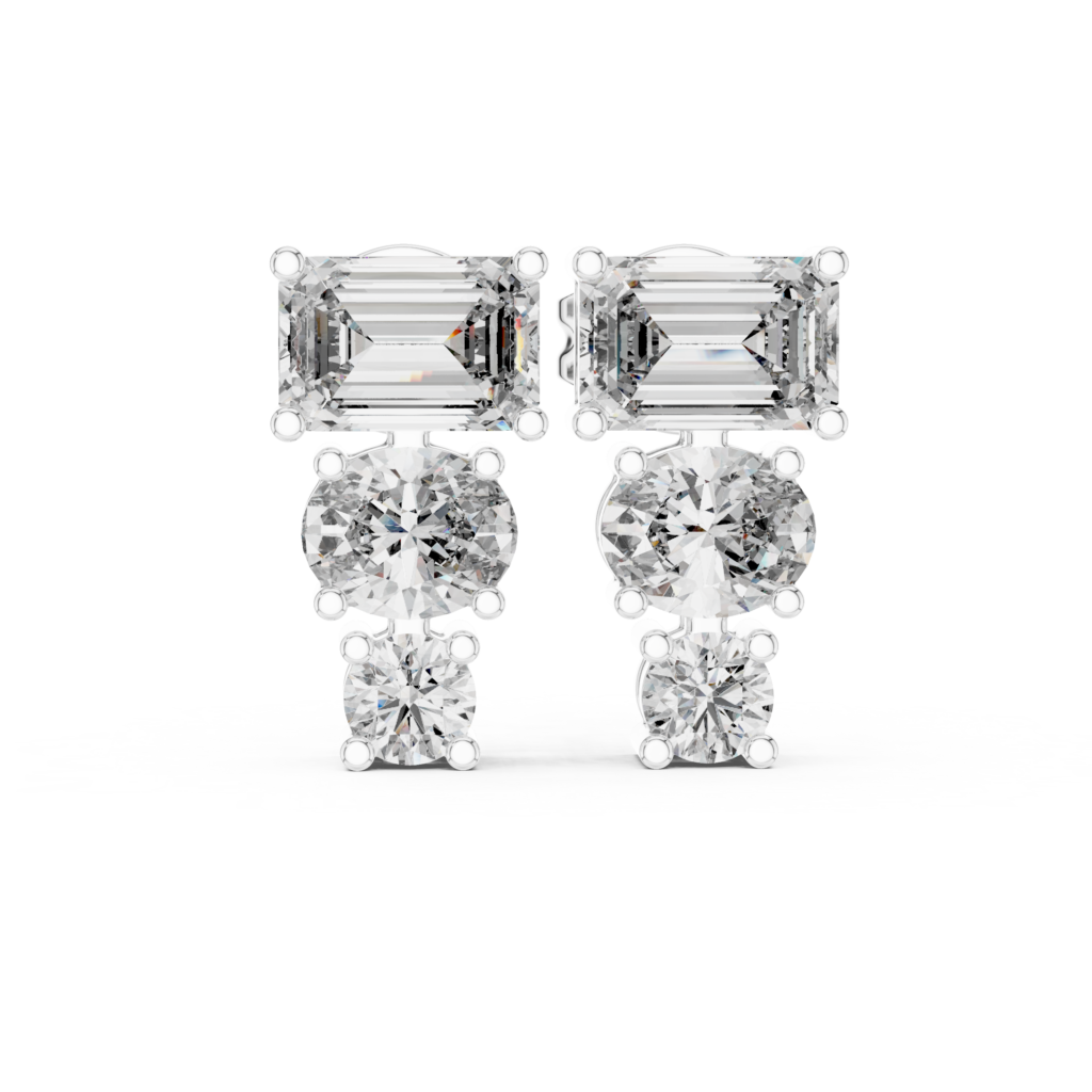 Aurelia Trinity Diamond Earrings