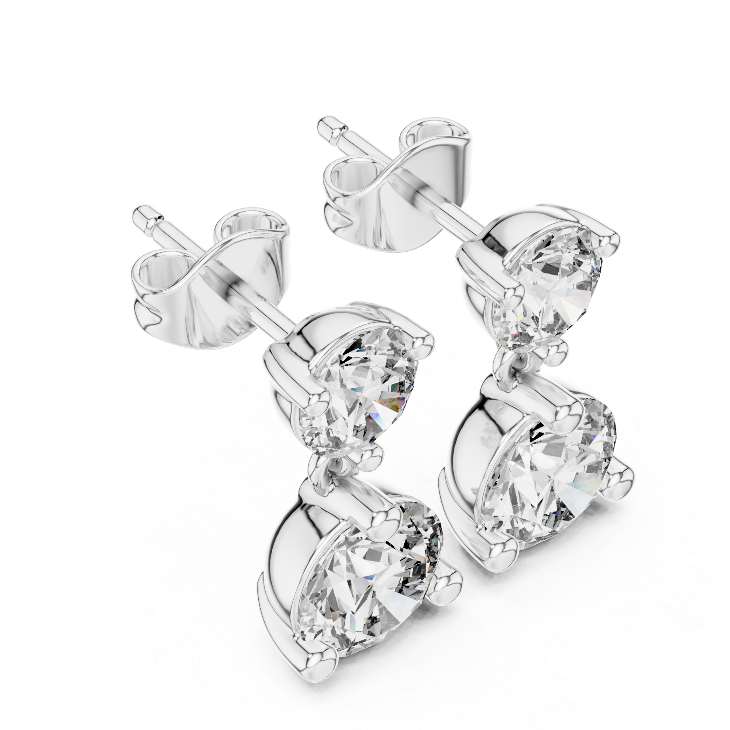 Celestia Duo Diamond Earrings - Image 2