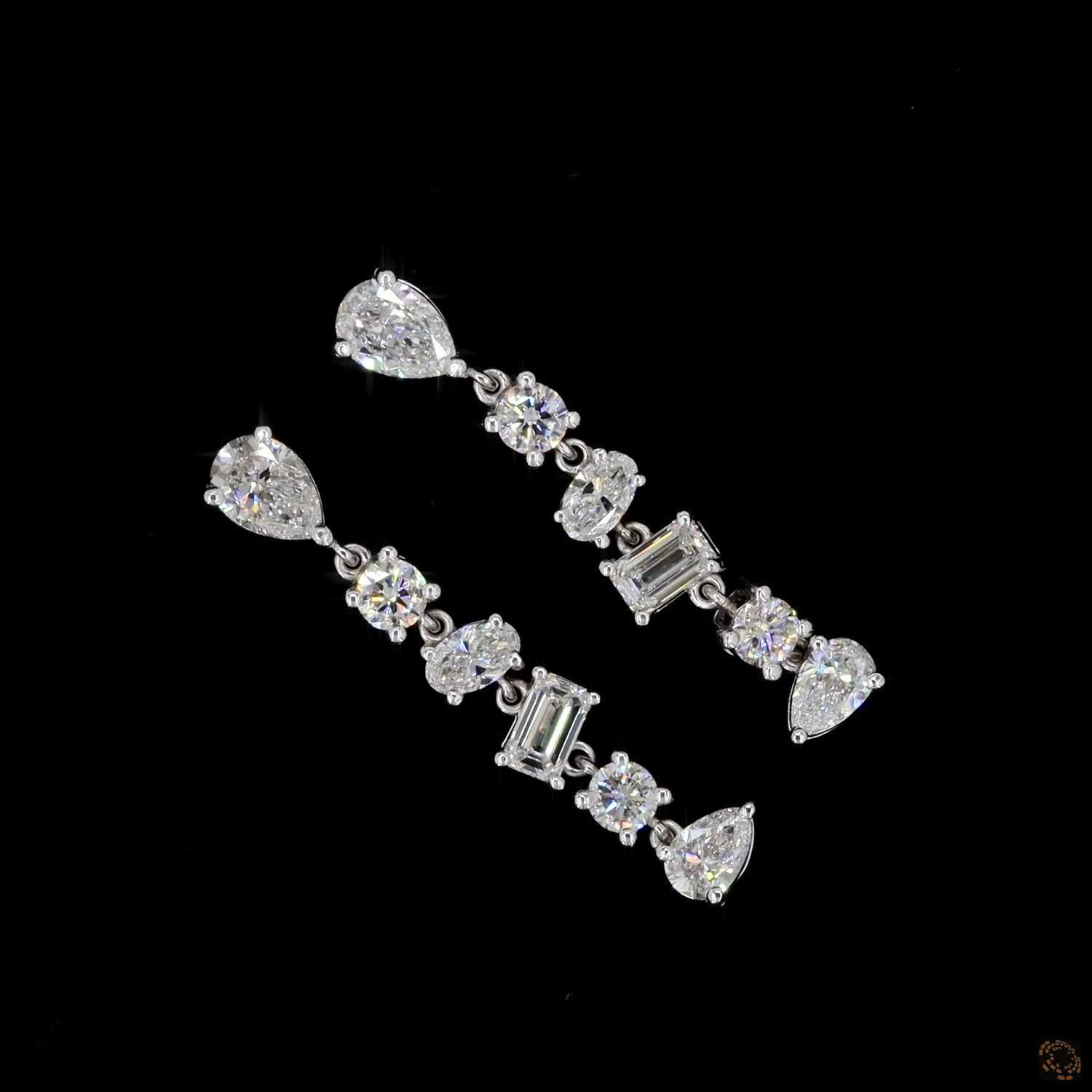 Seraphine Cascade Diamond Earrings - Image 20