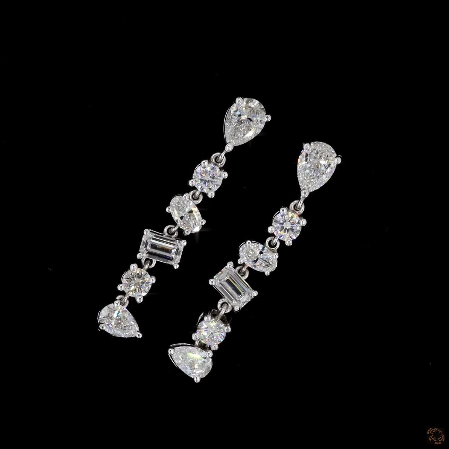 Seraphine Cascade Diamond Earrings - Image 21