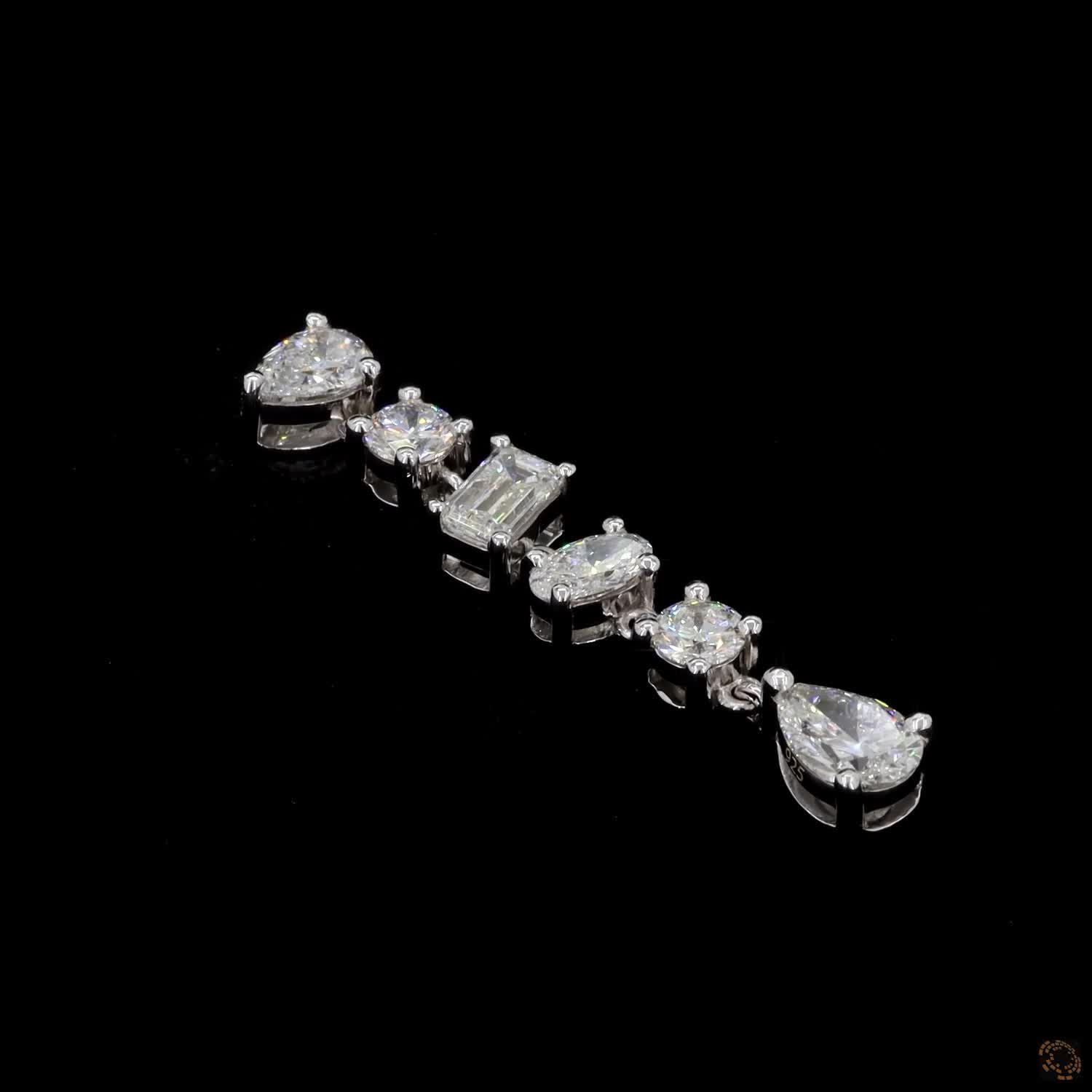 Seraphine Cascade Diamond Earrings - Image 22