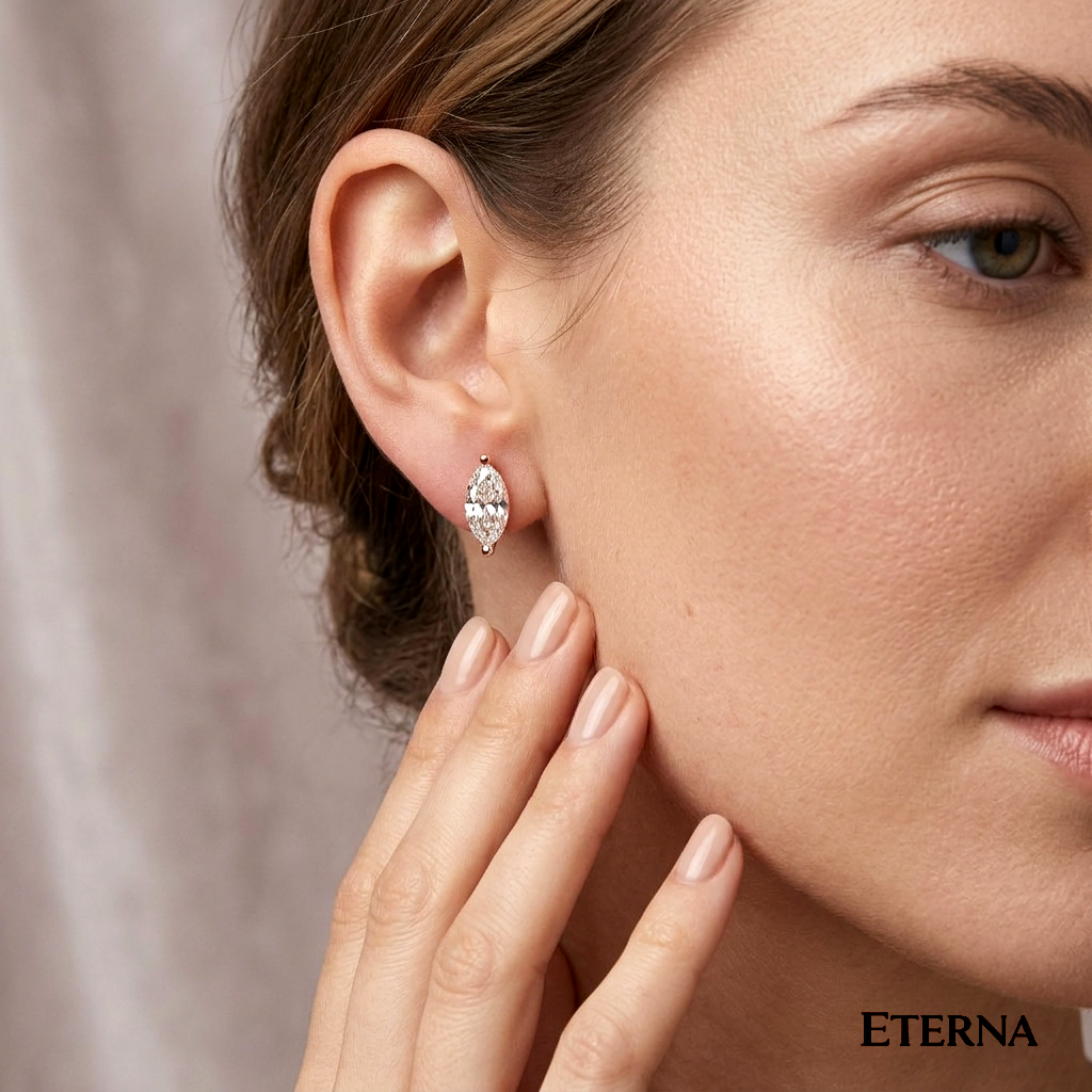 ETERNA Sagittarius Marquise Stud Earrings - Image 6