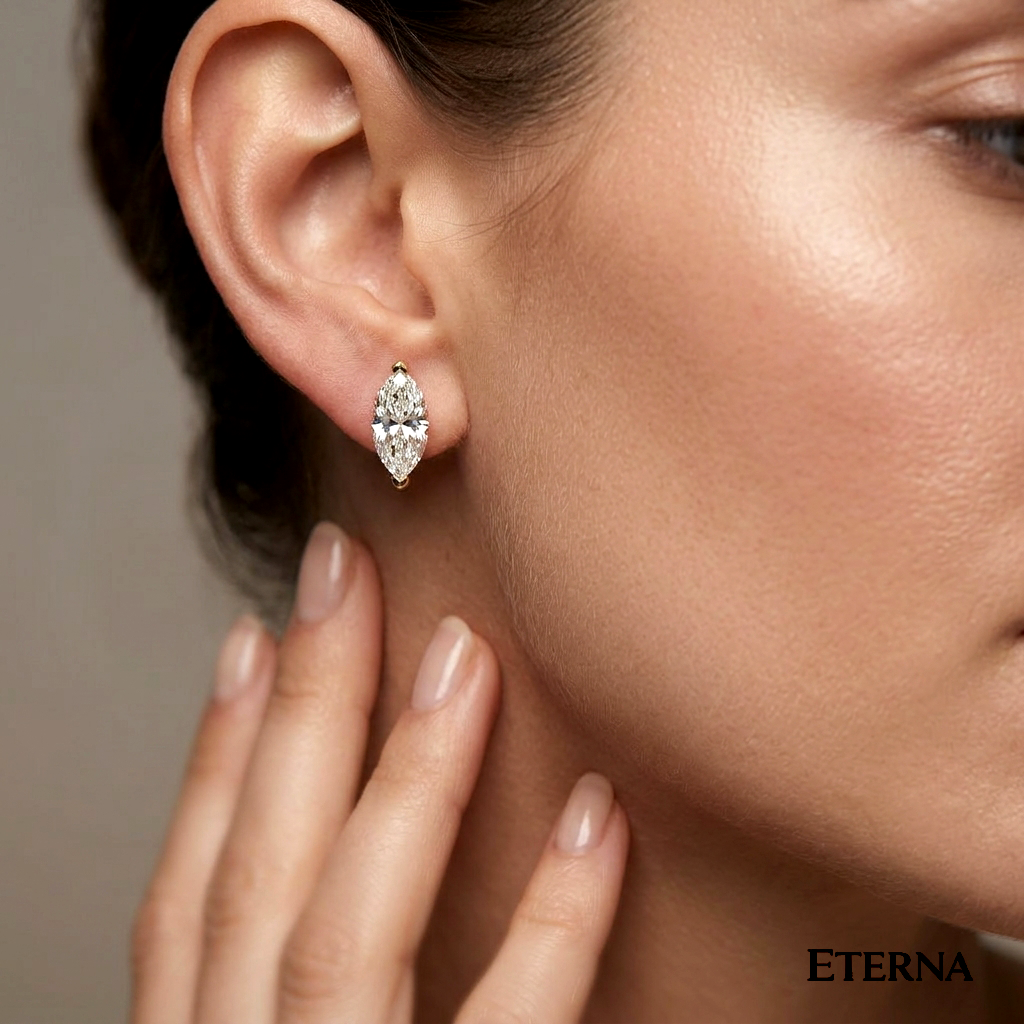 ETERNA Sagittarius Marquise Stud Earrings - Image 10