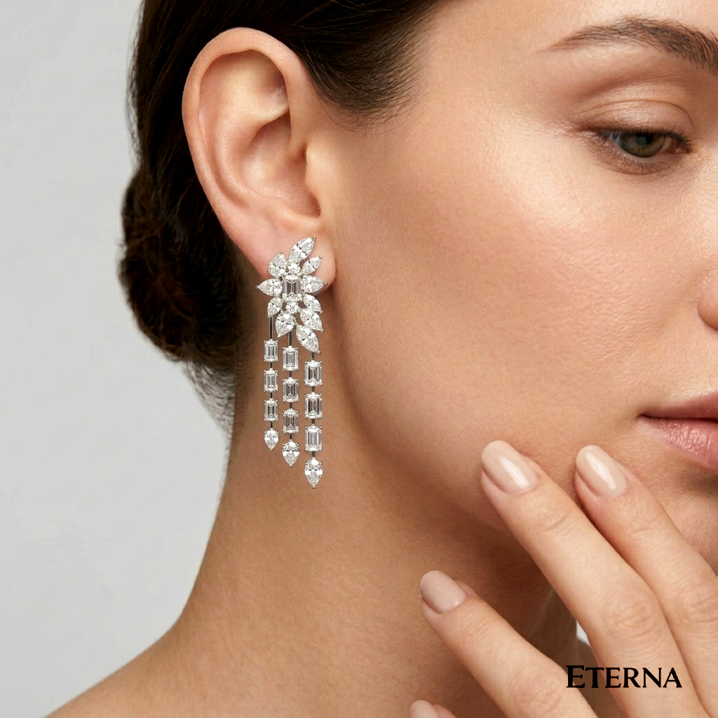 A Touch of Timeless Luxury -Aurelia Cascade Royale Earrings