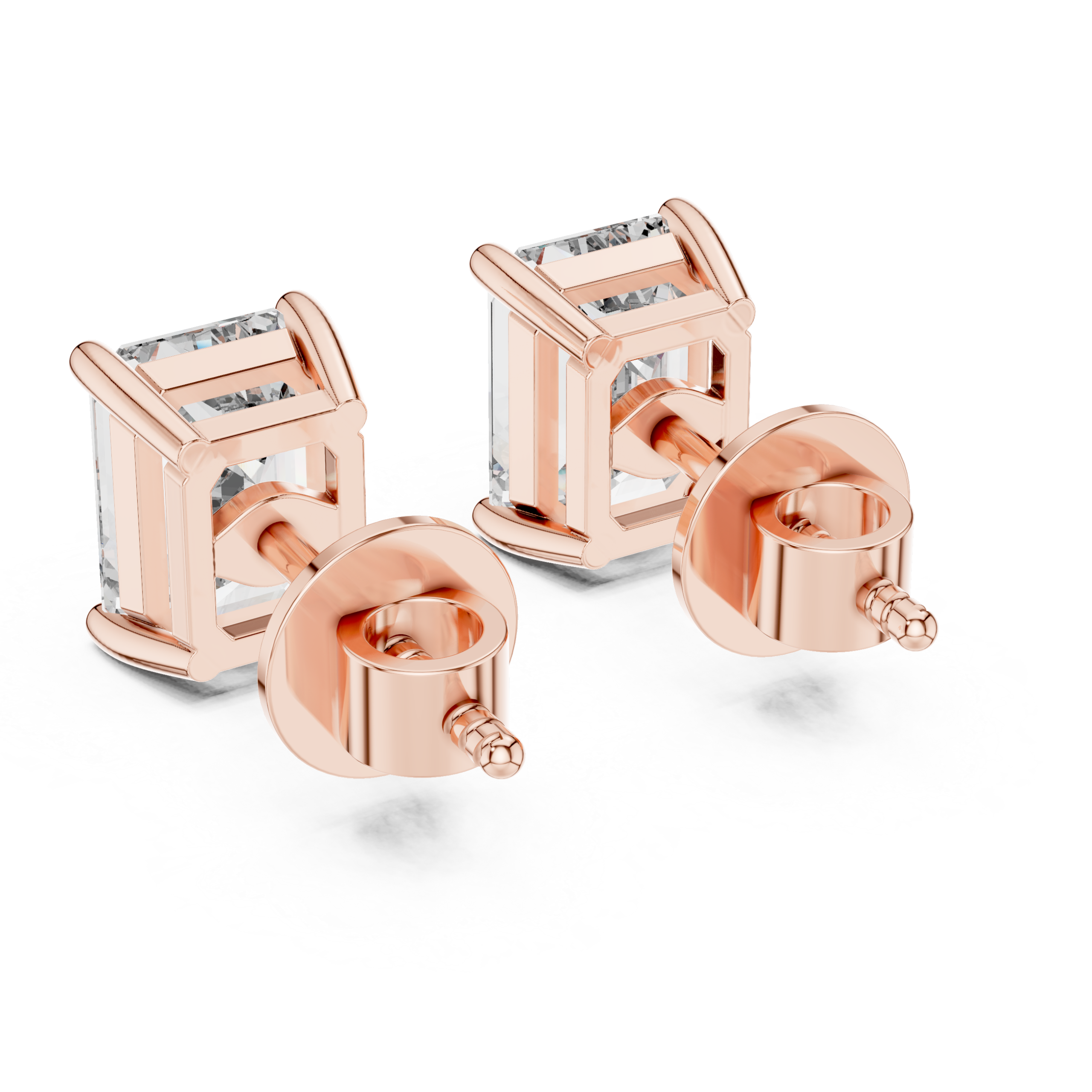 Virello Emerald Diamond Studs - Image 6