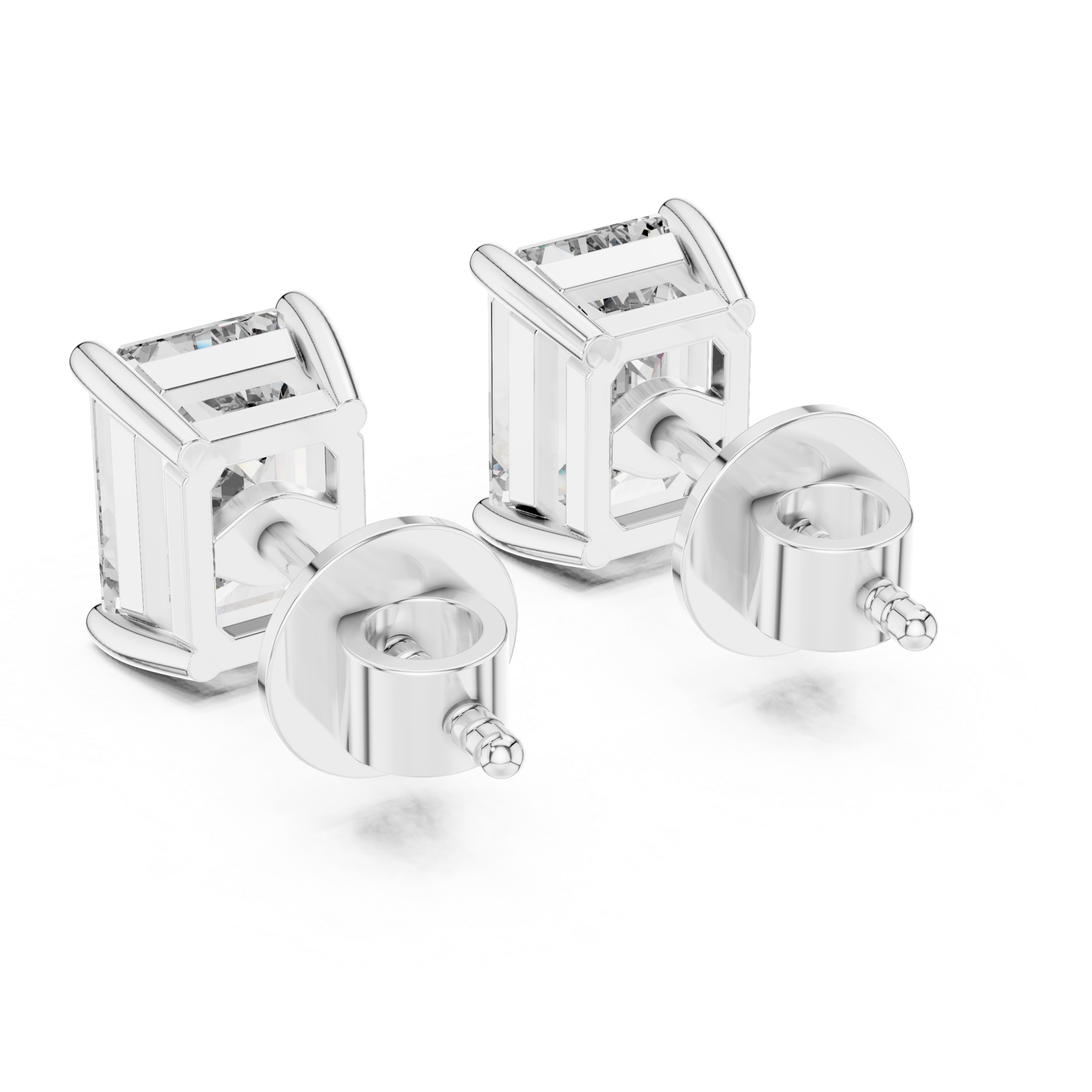 Virello Emerald Diamond Studs - Image 3