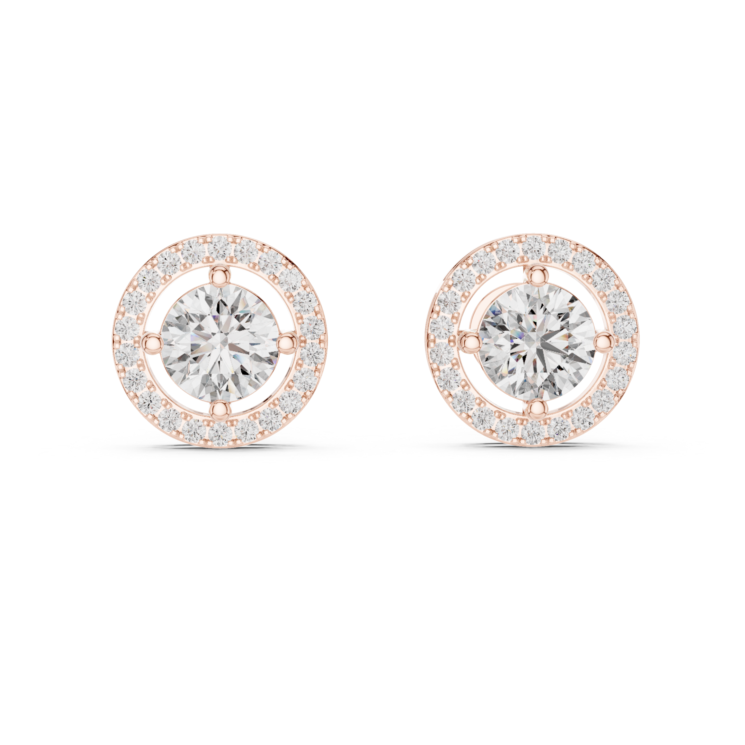 Orvessa Halo Diamond Studs - Image 4